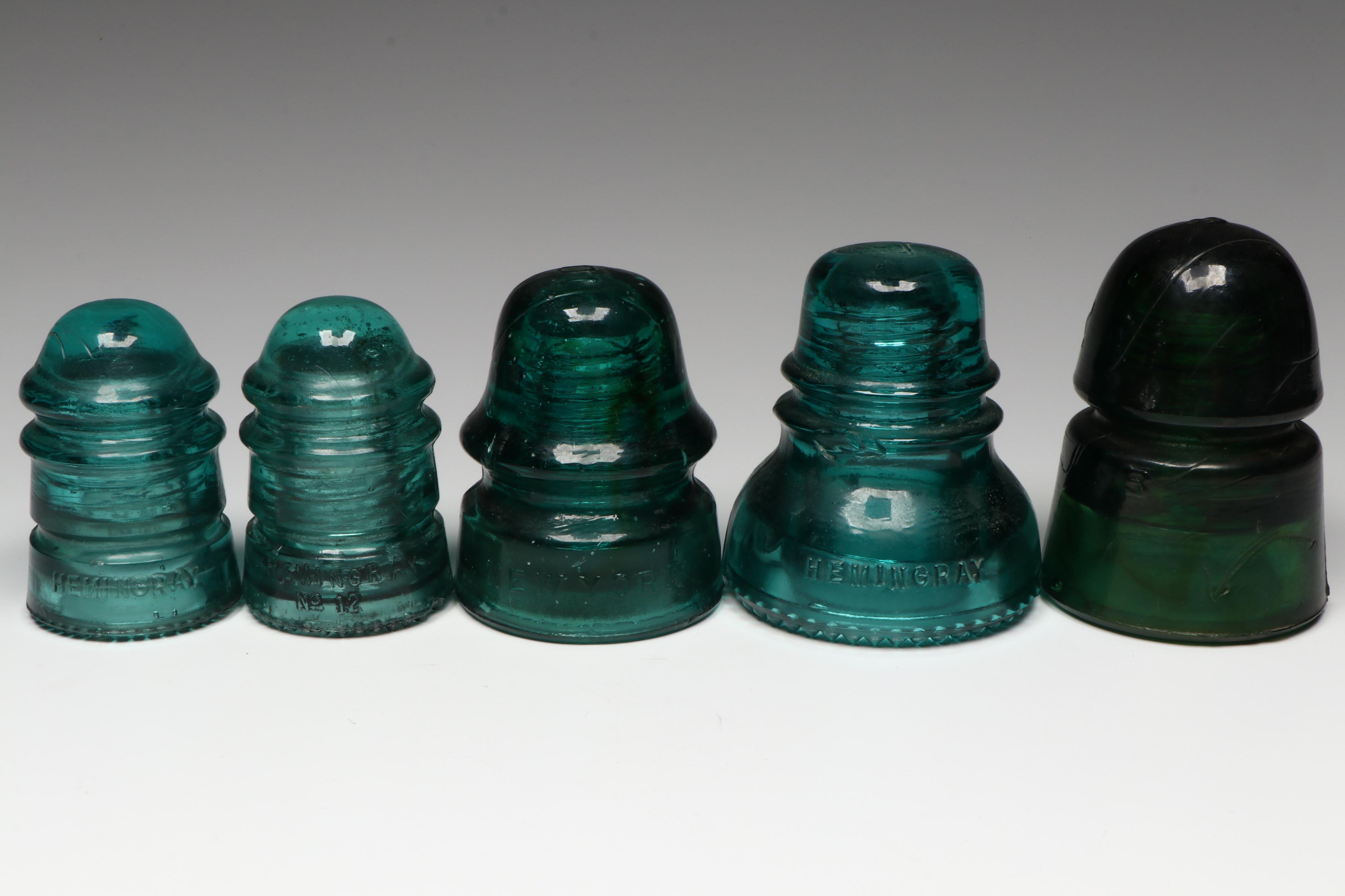 Late Victorian Hemingray, Brookfield and Other Glass Insulators