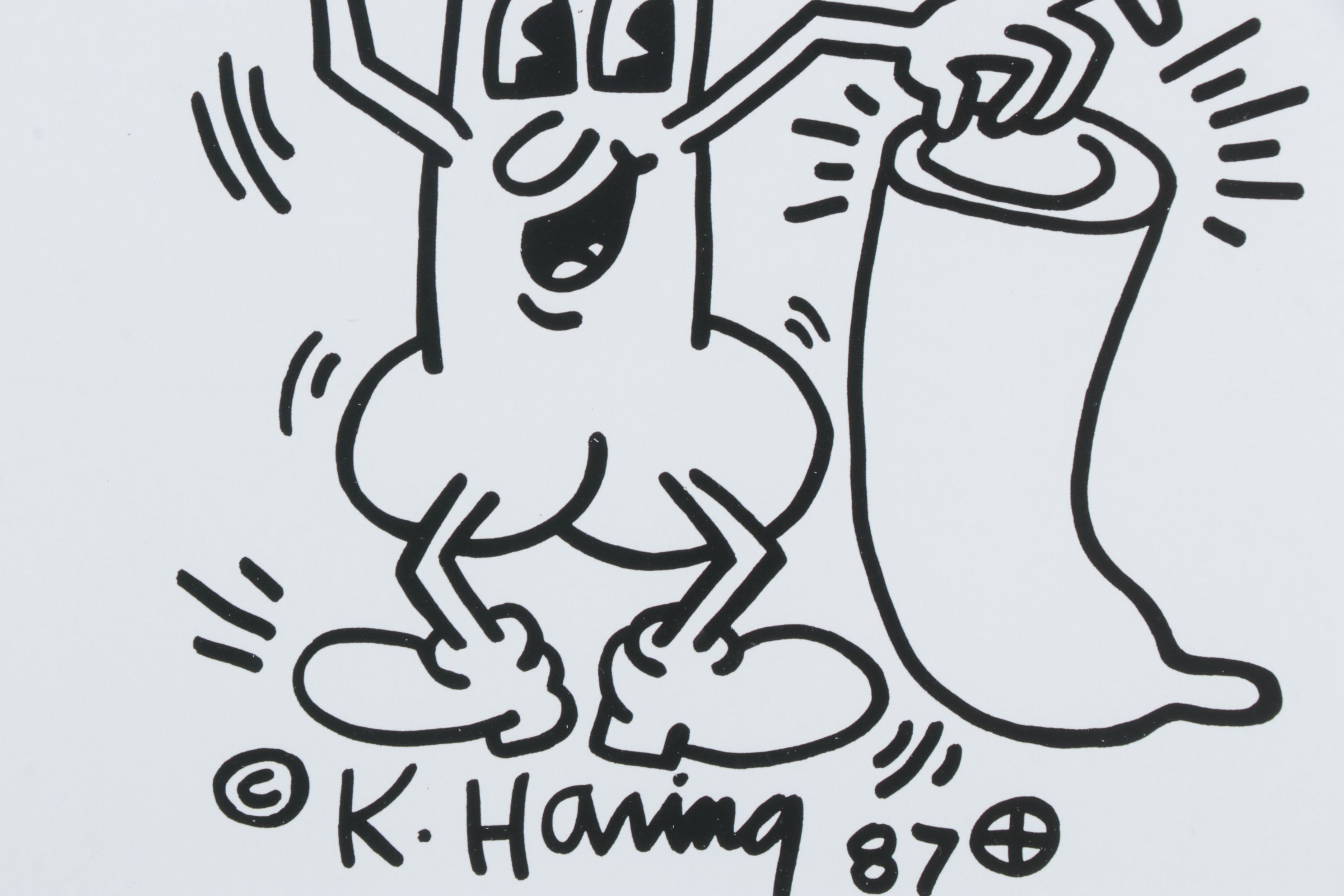 Offset Lithograph after Keith Haring Poster "Safe Sex!"