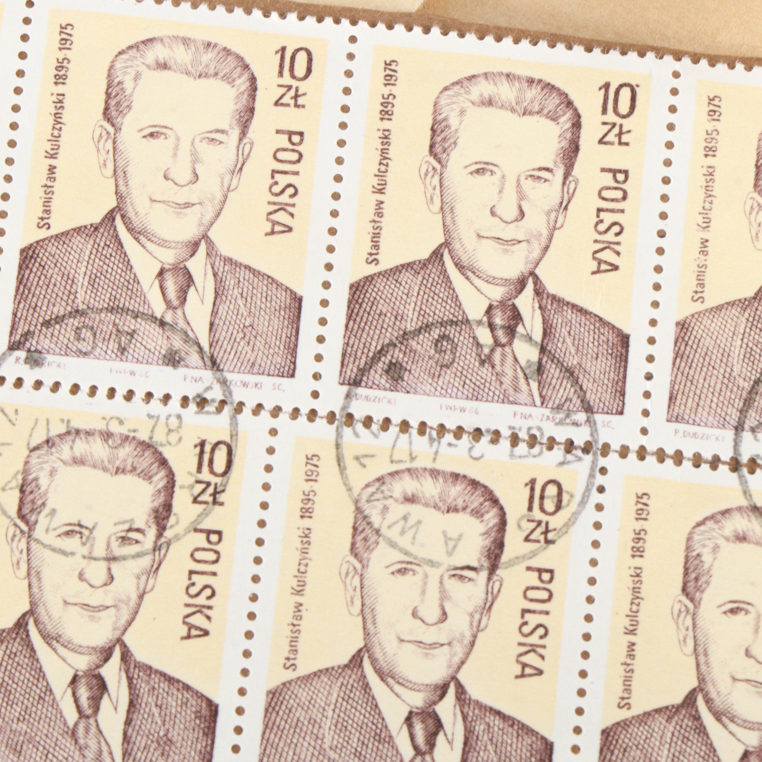 Group of Foreign and U.S. Coins, Foreign Currency, and World Postage Stamps