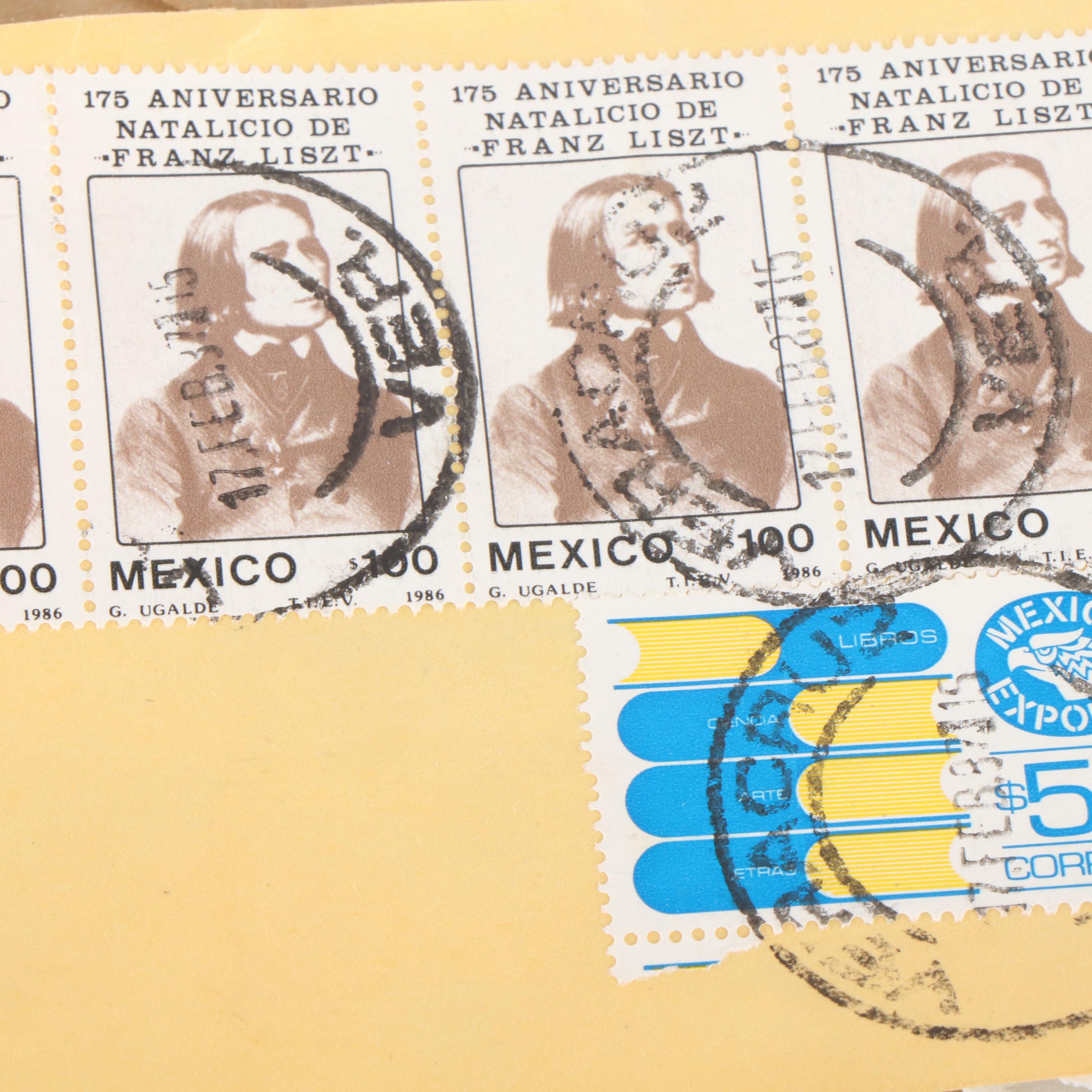 Group of Foreign and U.S. Coins, Foreign Currency, and World Postage Stamps