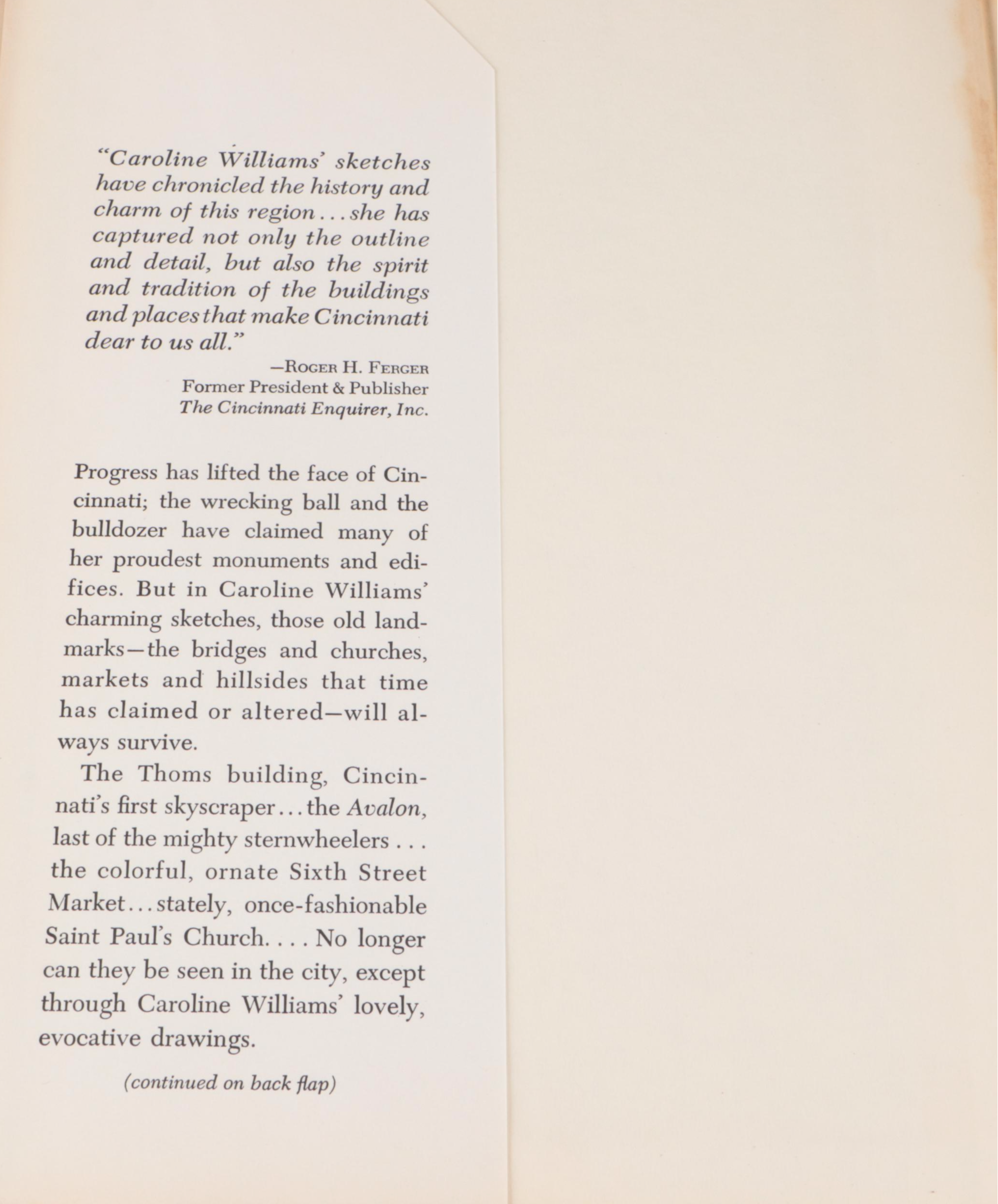 Caroline Williams for Wedgwood Cincinnati Plates with Signed "Cincinnati Scenes"