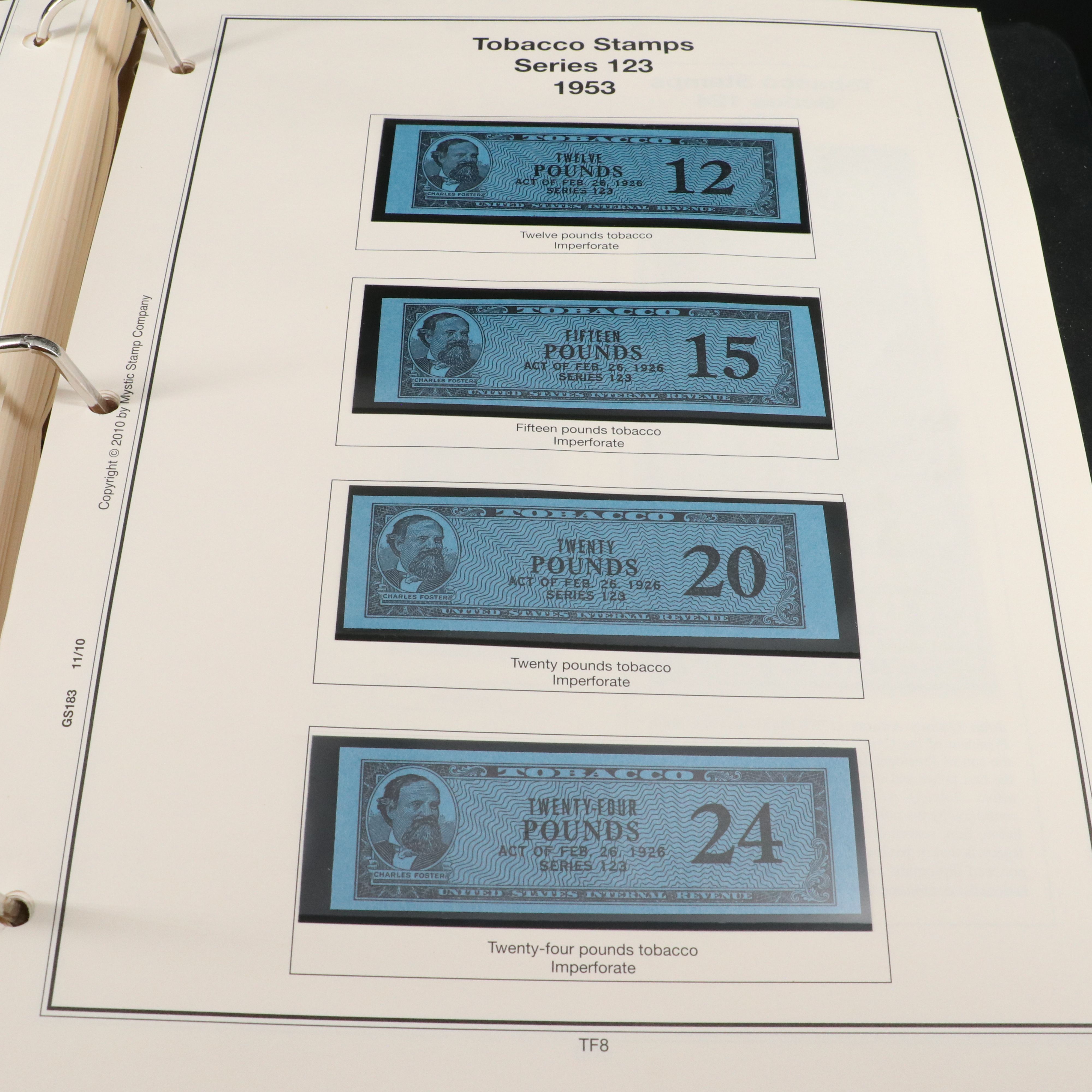 Two Stamp Albums With Revenue and Special Service Stamps