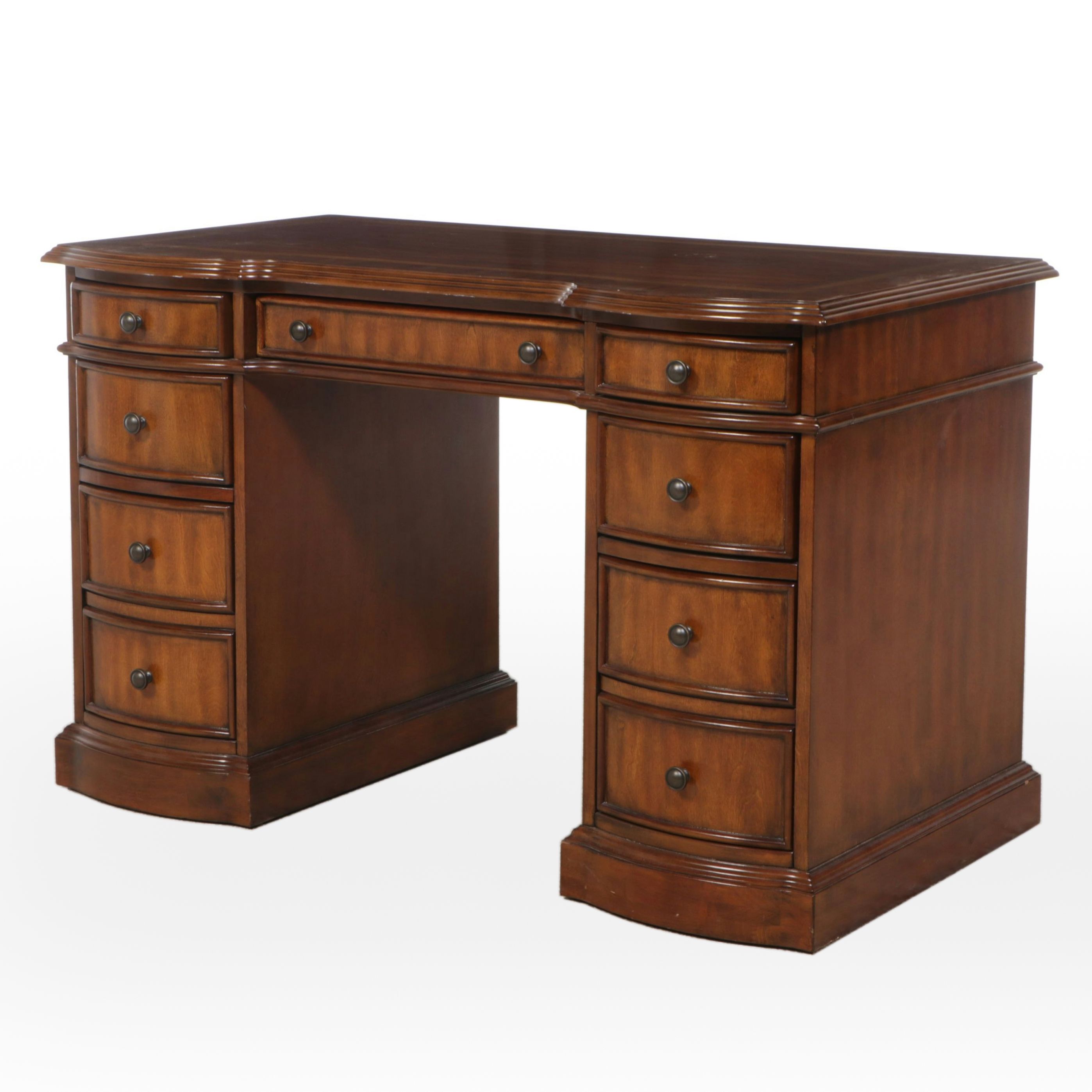 Home Meridian Traditional Style Cherry Kneehole Desk