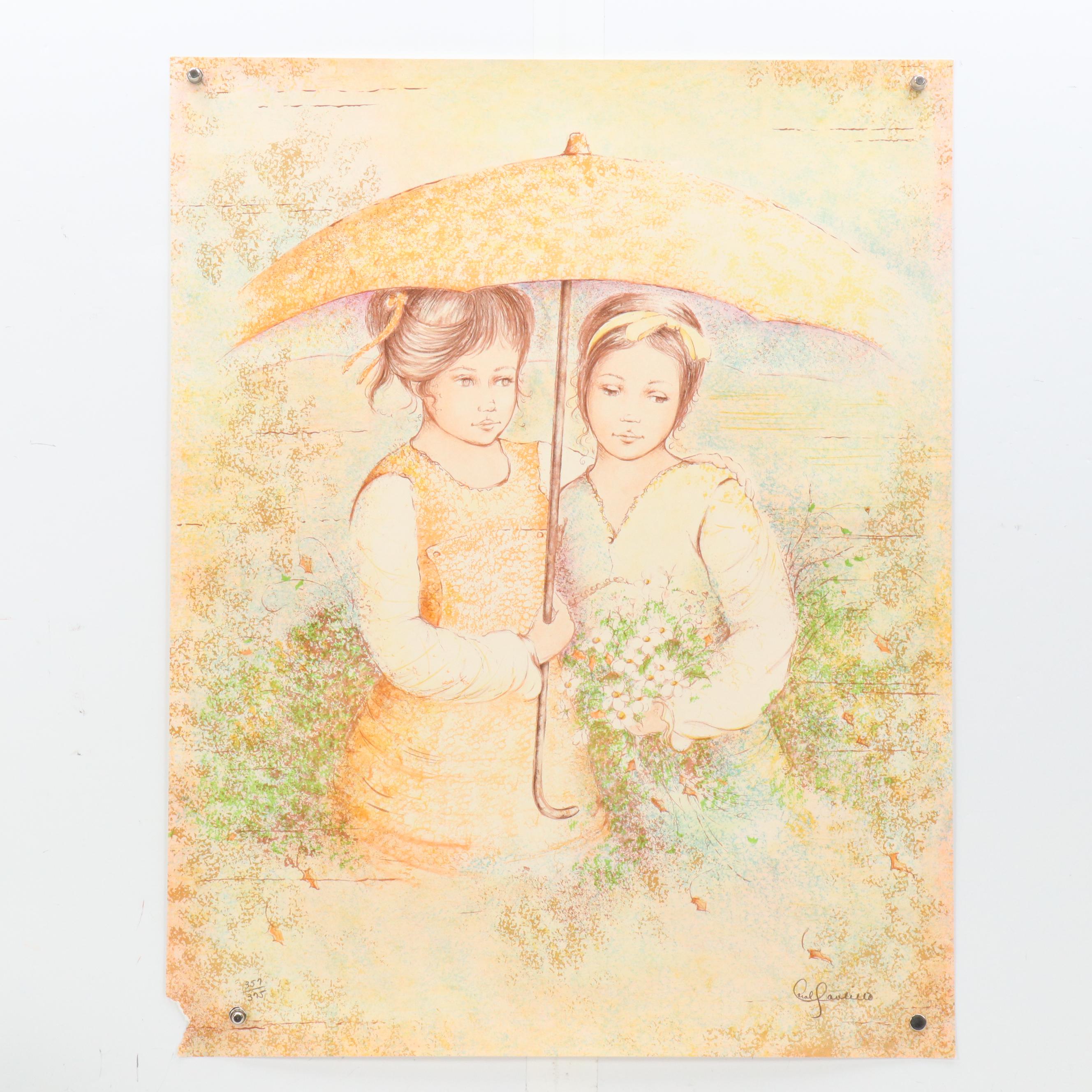 Carol Paolillo Lithographs of Mother and Child, Late 20th Century