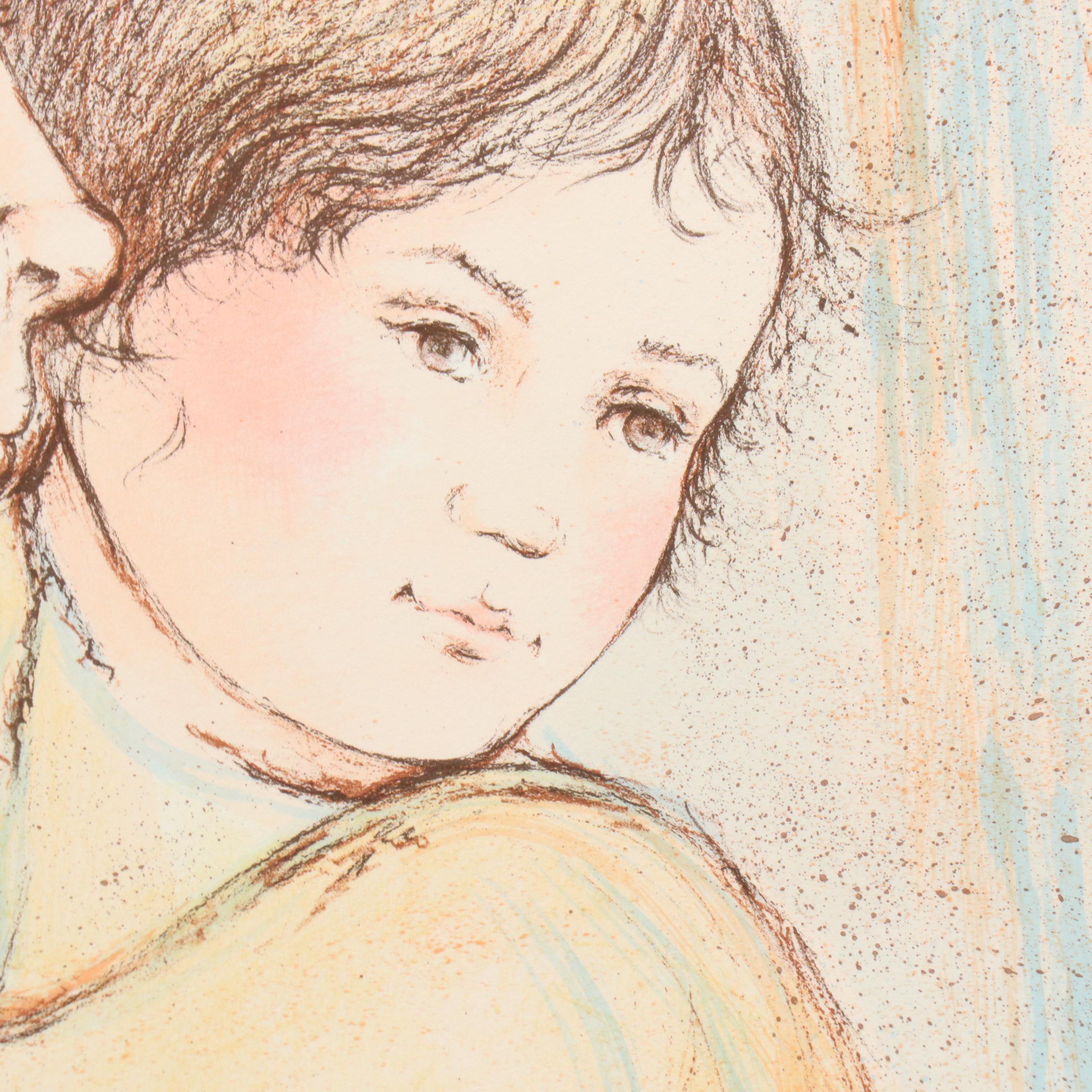 Carol Paolillo Lithographs of Mother and Child, Late 20th Century