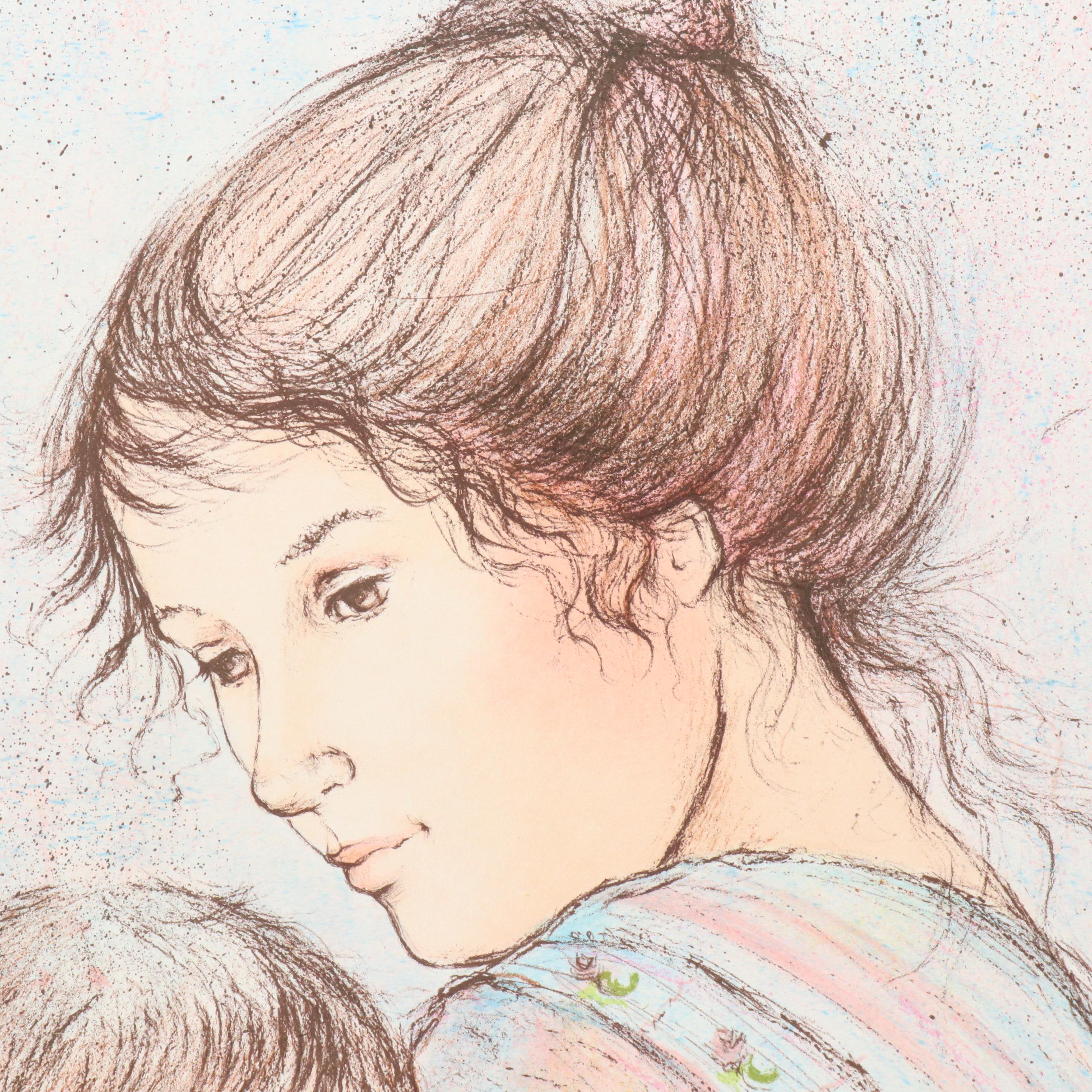 Carol Paolillo Lithographs of Mother and Child, Late 20th Century