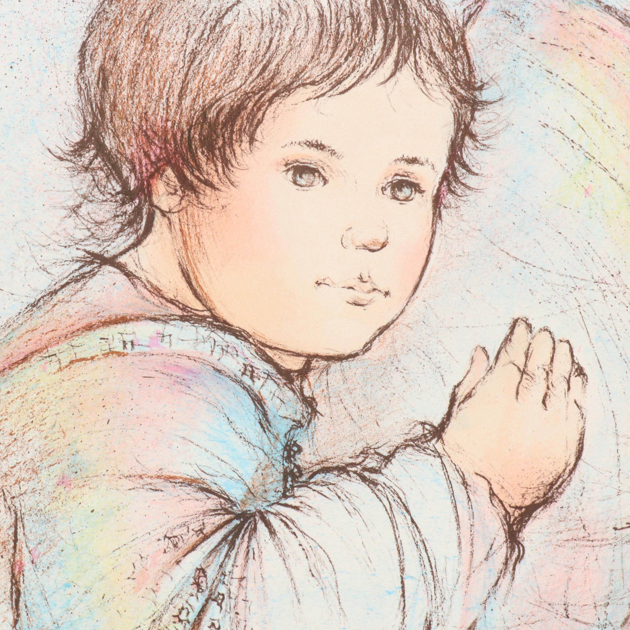 Carol Paolillo Lithographs of Mother and Child, Late 20th Century