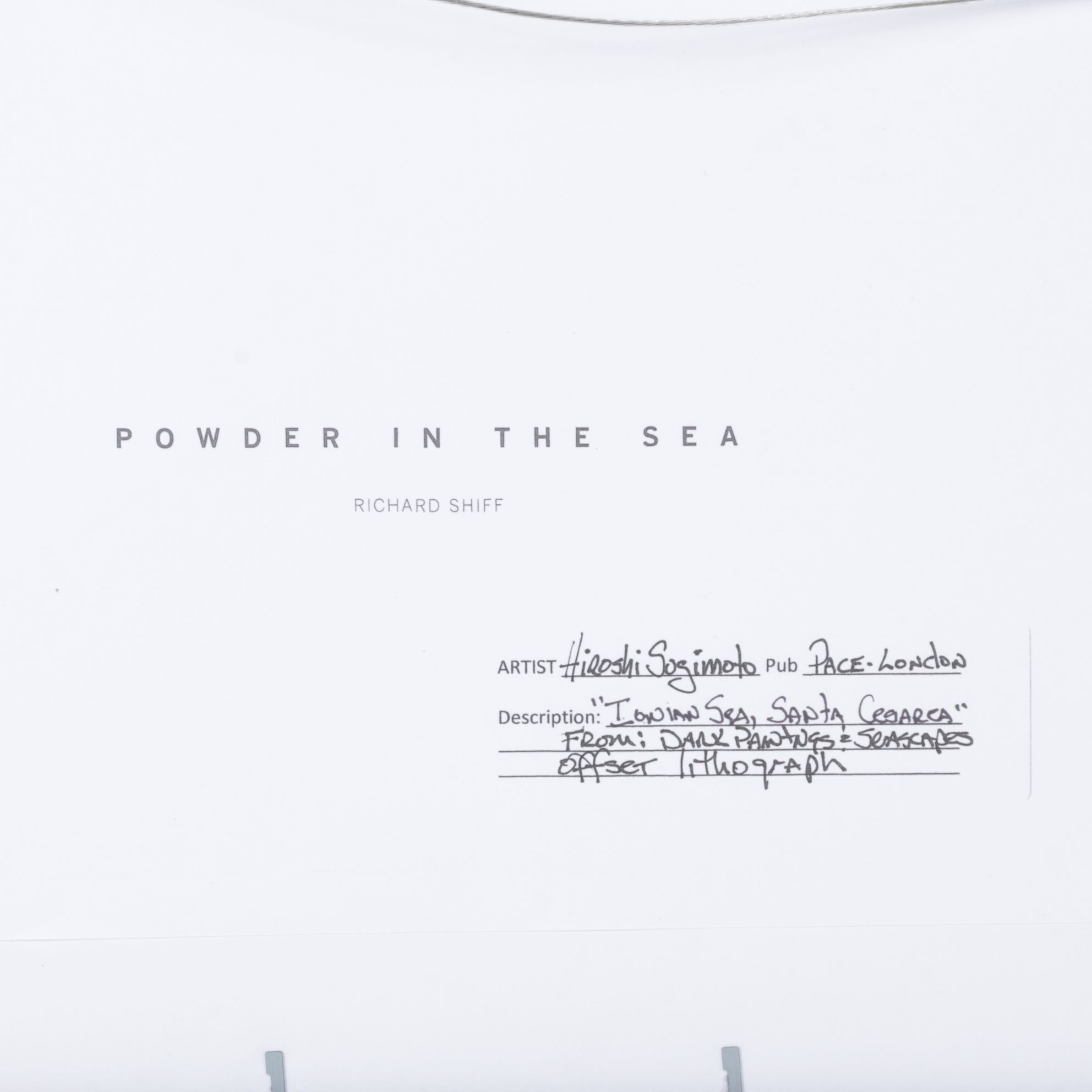 Hiroshi Sugimoto Offset Lithograph "Ionian Sea, Santa Cesarea"