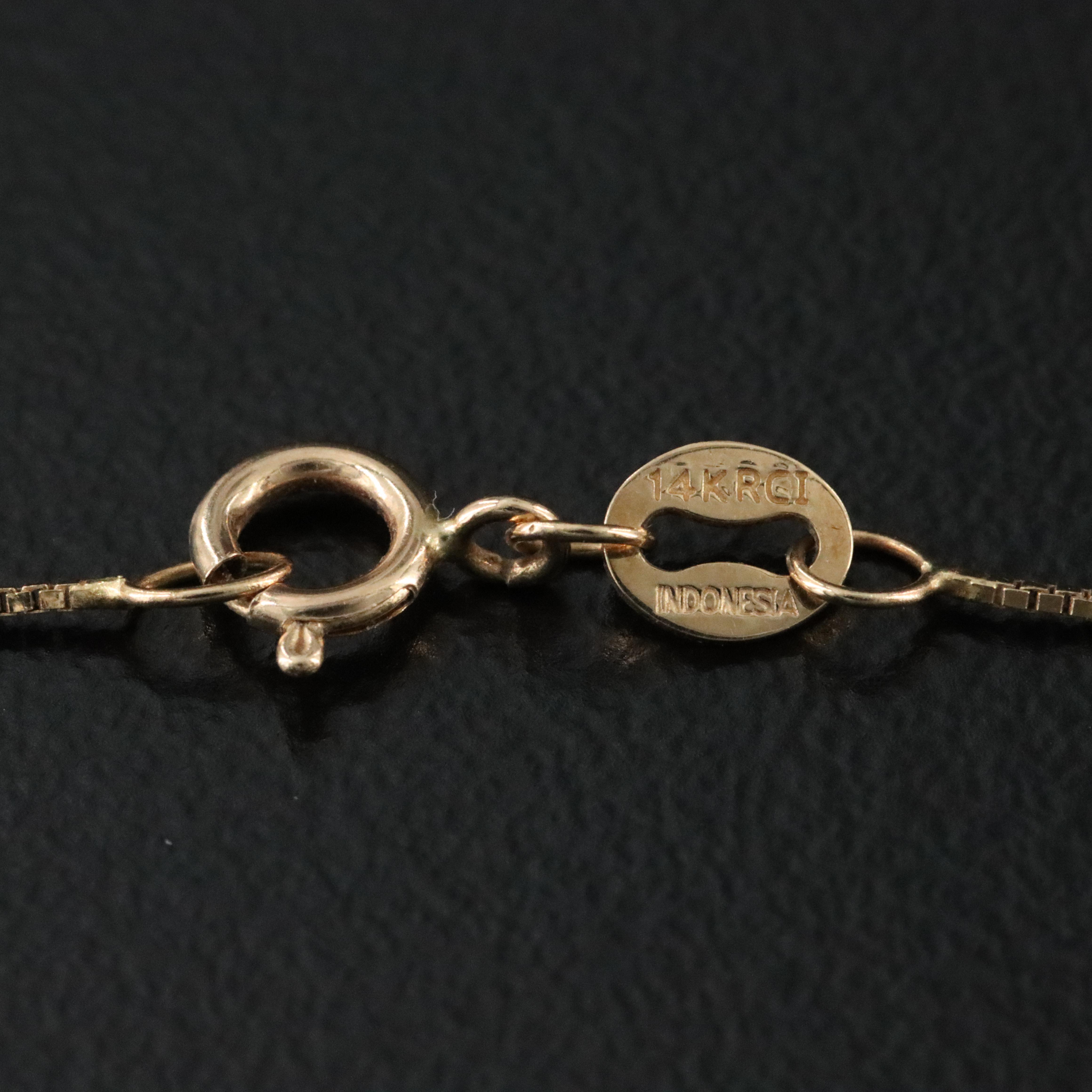 14K Box Chain Necklace