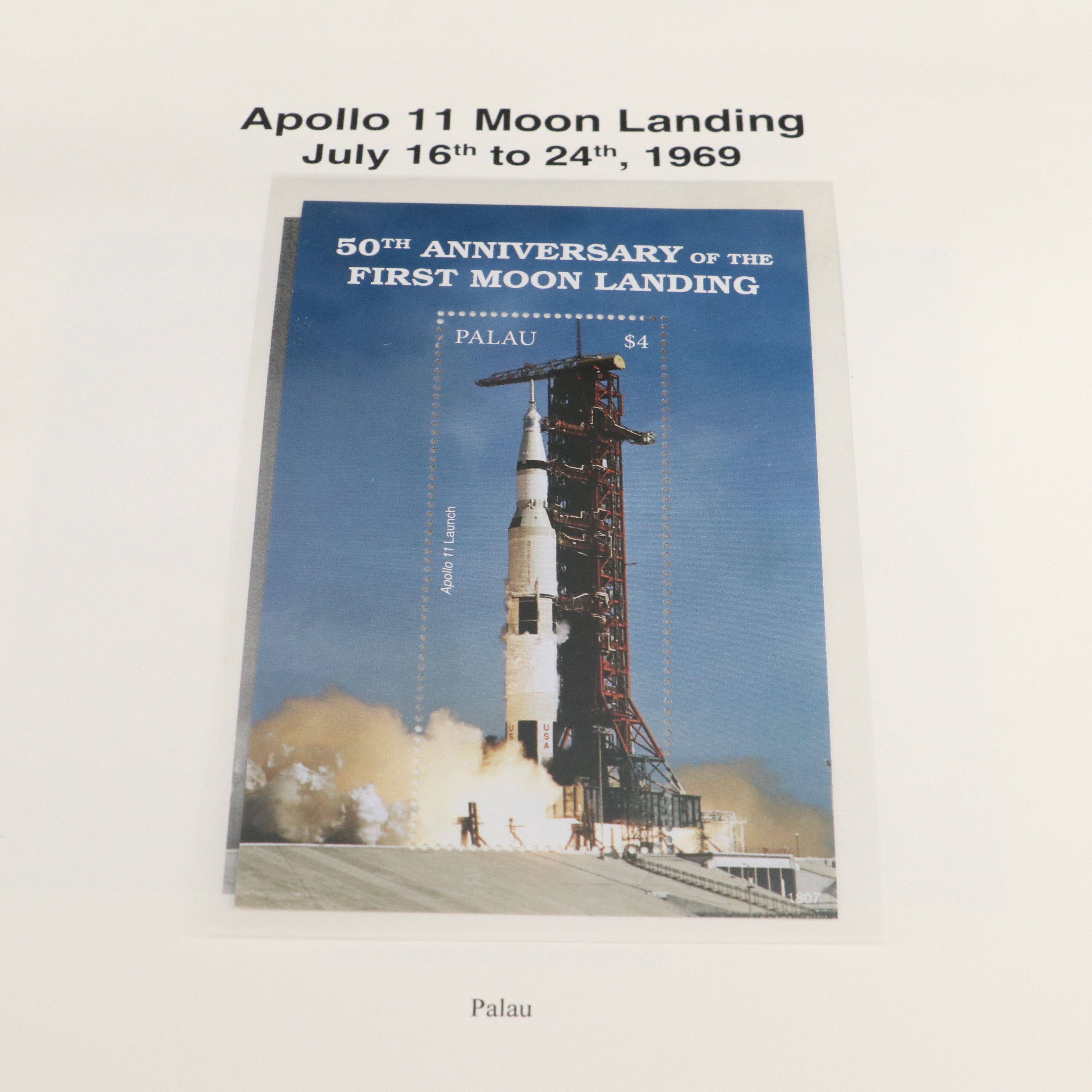 2 Stamp Albums with Mint Stamps, Moon Landing and 1950-1959 Commemorative Stamps