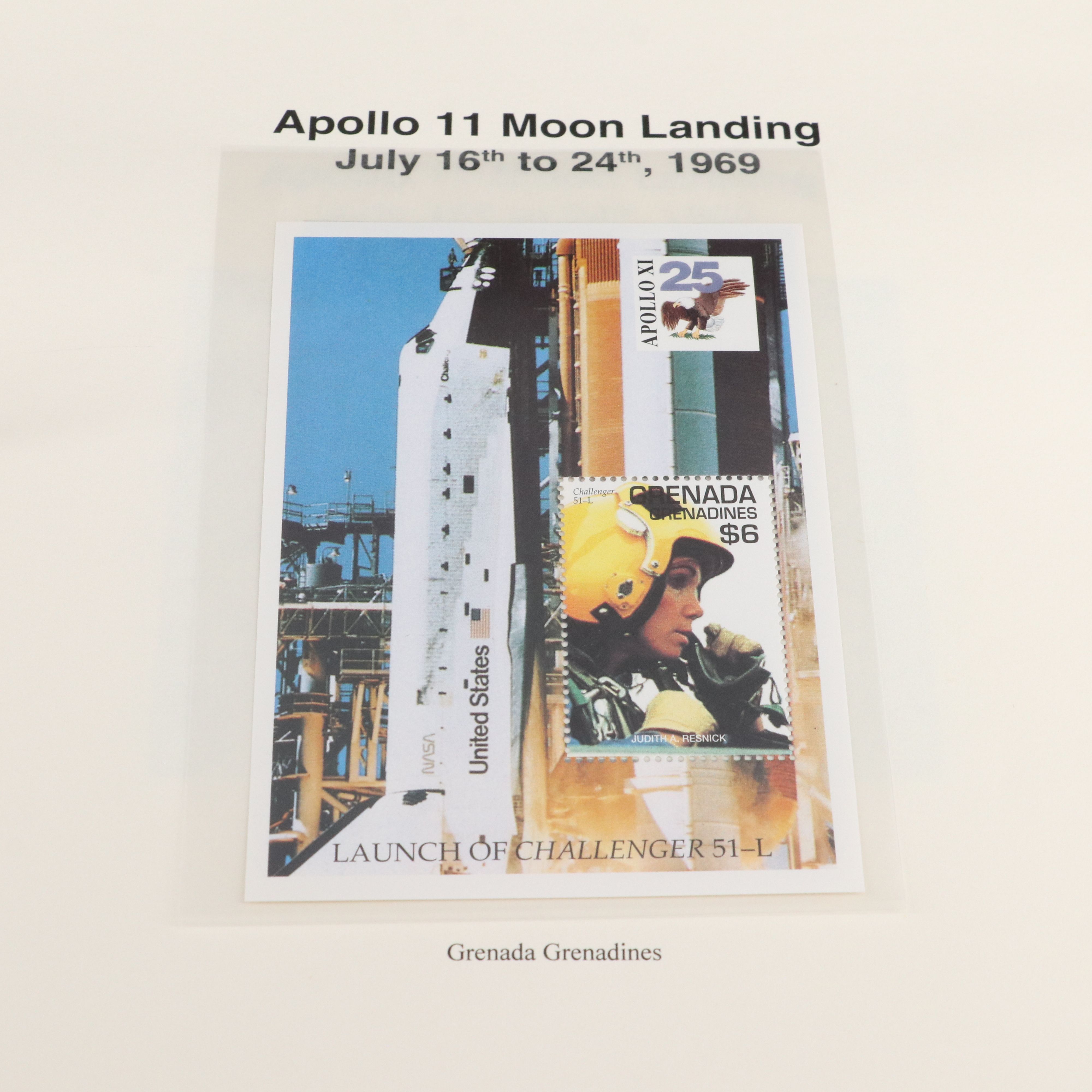 2 Stamp Albums with Mint Stamps, Moon Landing and 1950-1959 Commemorative Stamps
