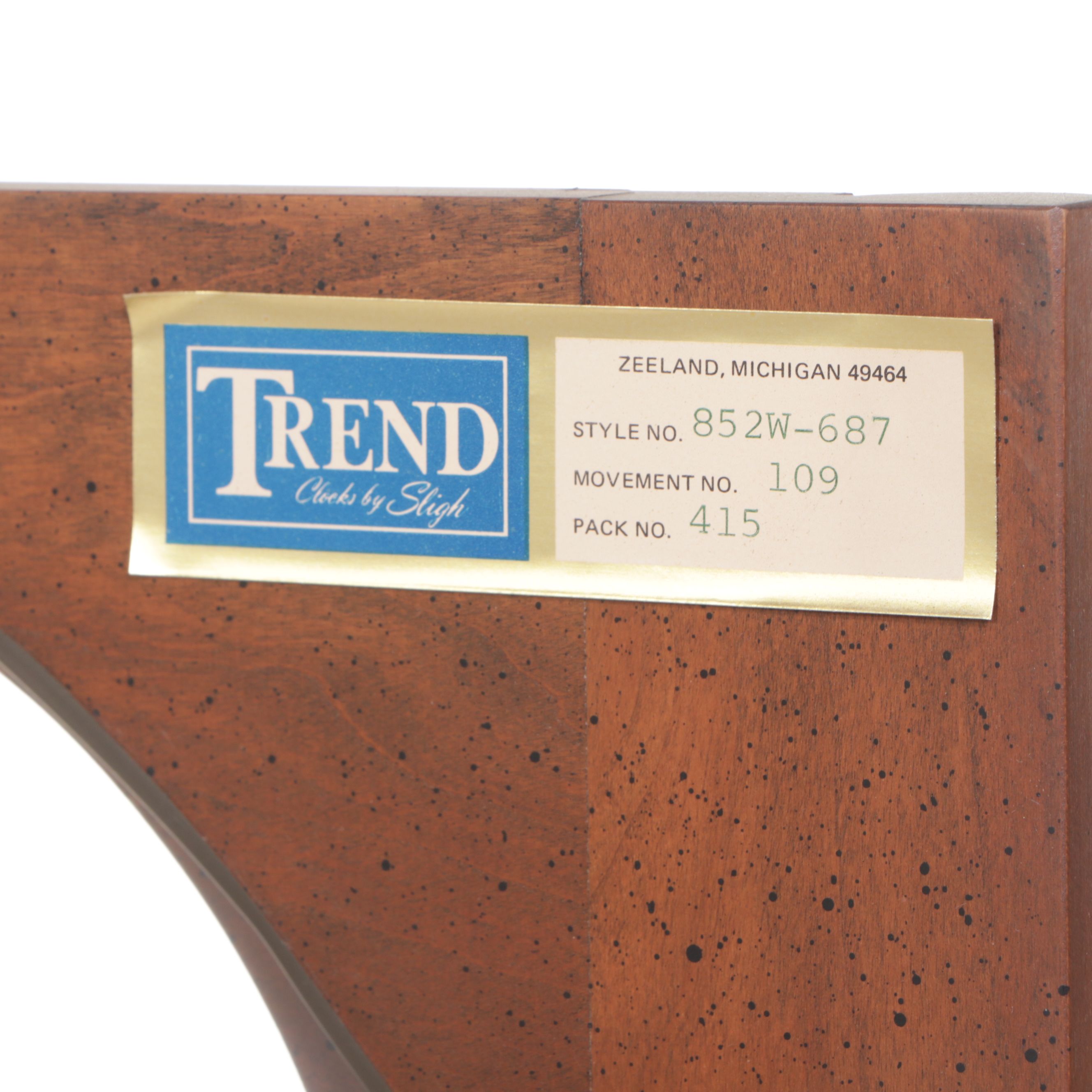 Trend Clocks by Sligh Chippendale Style Walnut Finish Grandfather Clock