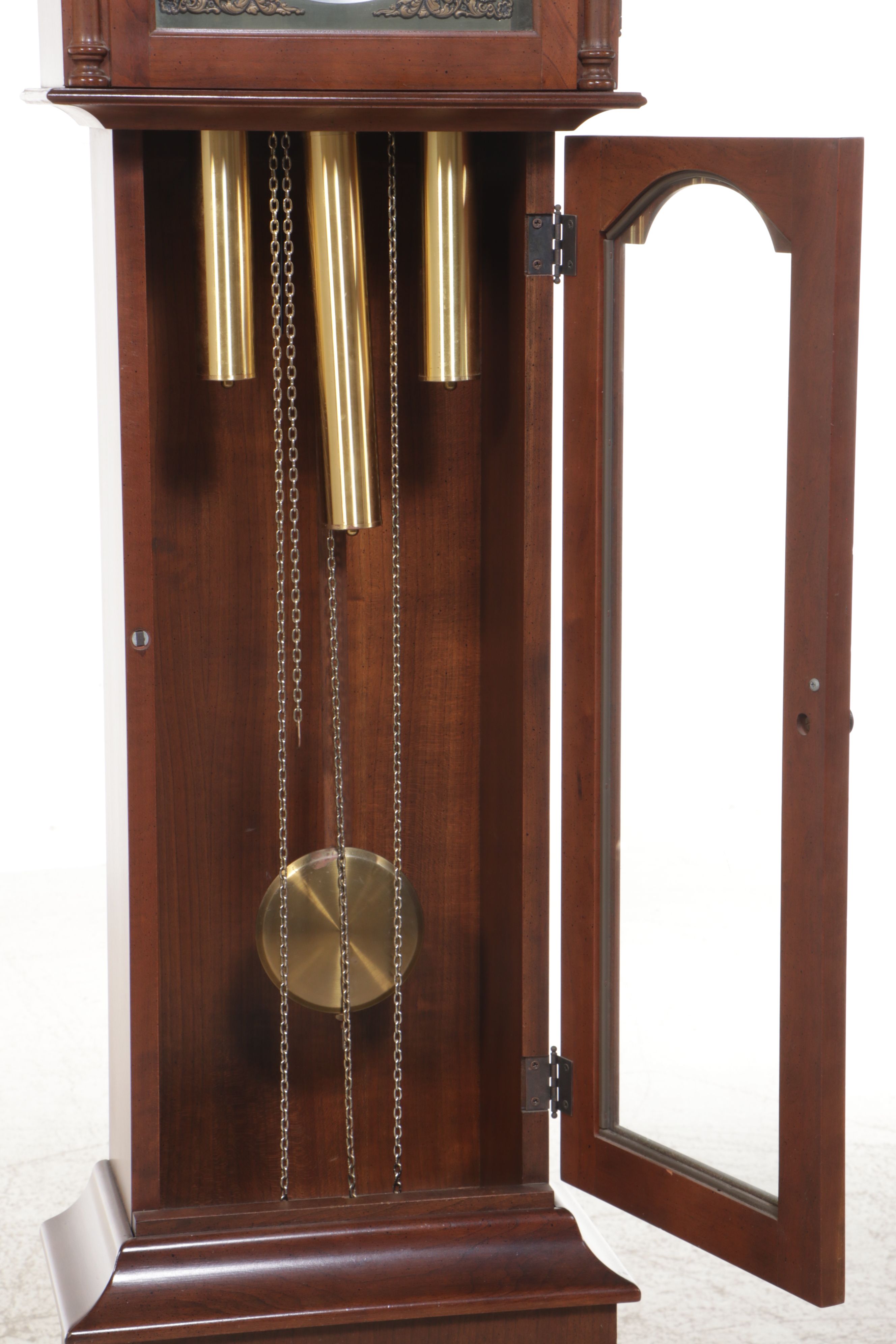 Trend Clocks by Sligh Chippendale Style Walnut Finish Grandfather Clock