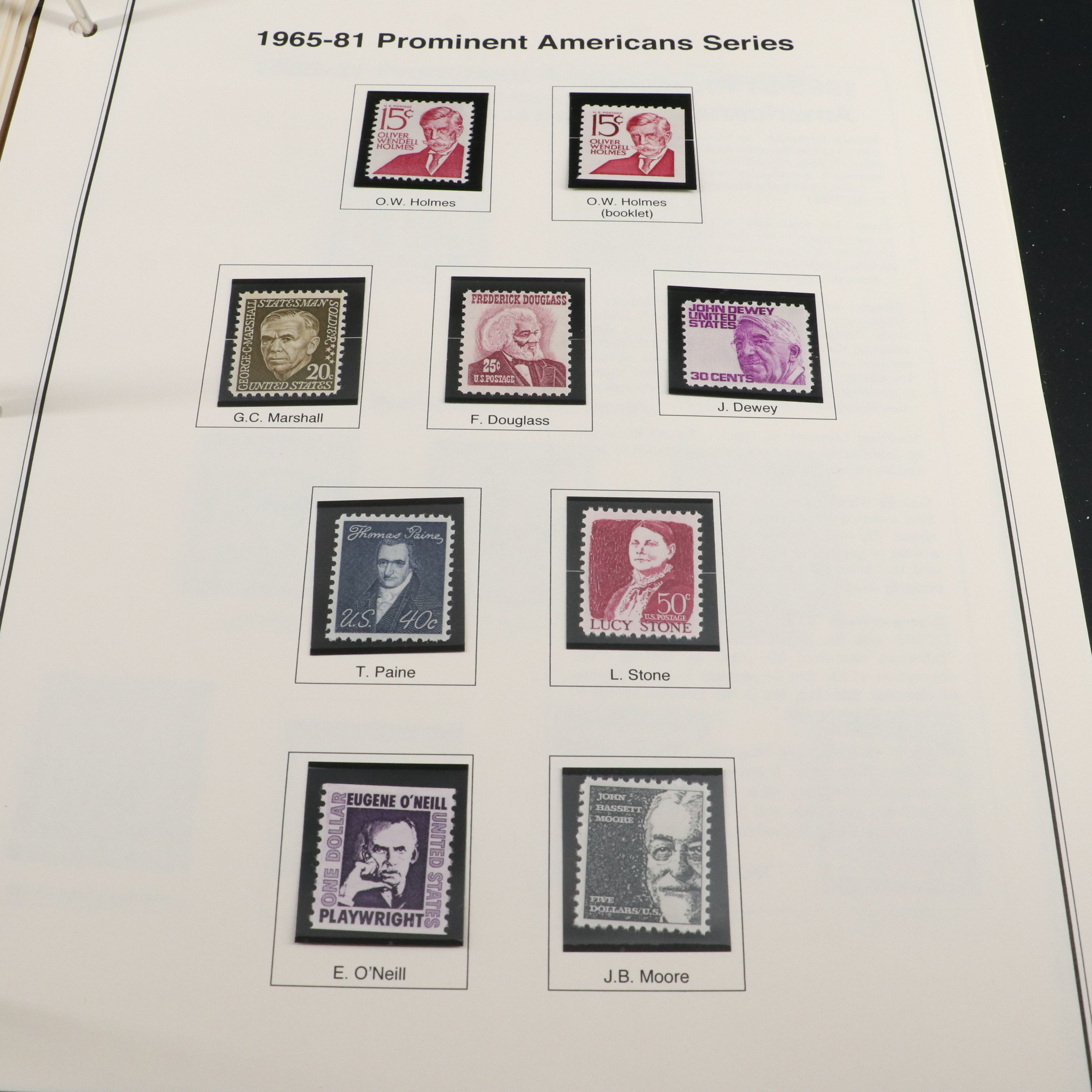 2 Stamp Albums with Mint Stamps, Moon Landing and 1950-1959 Commemorative Stamps