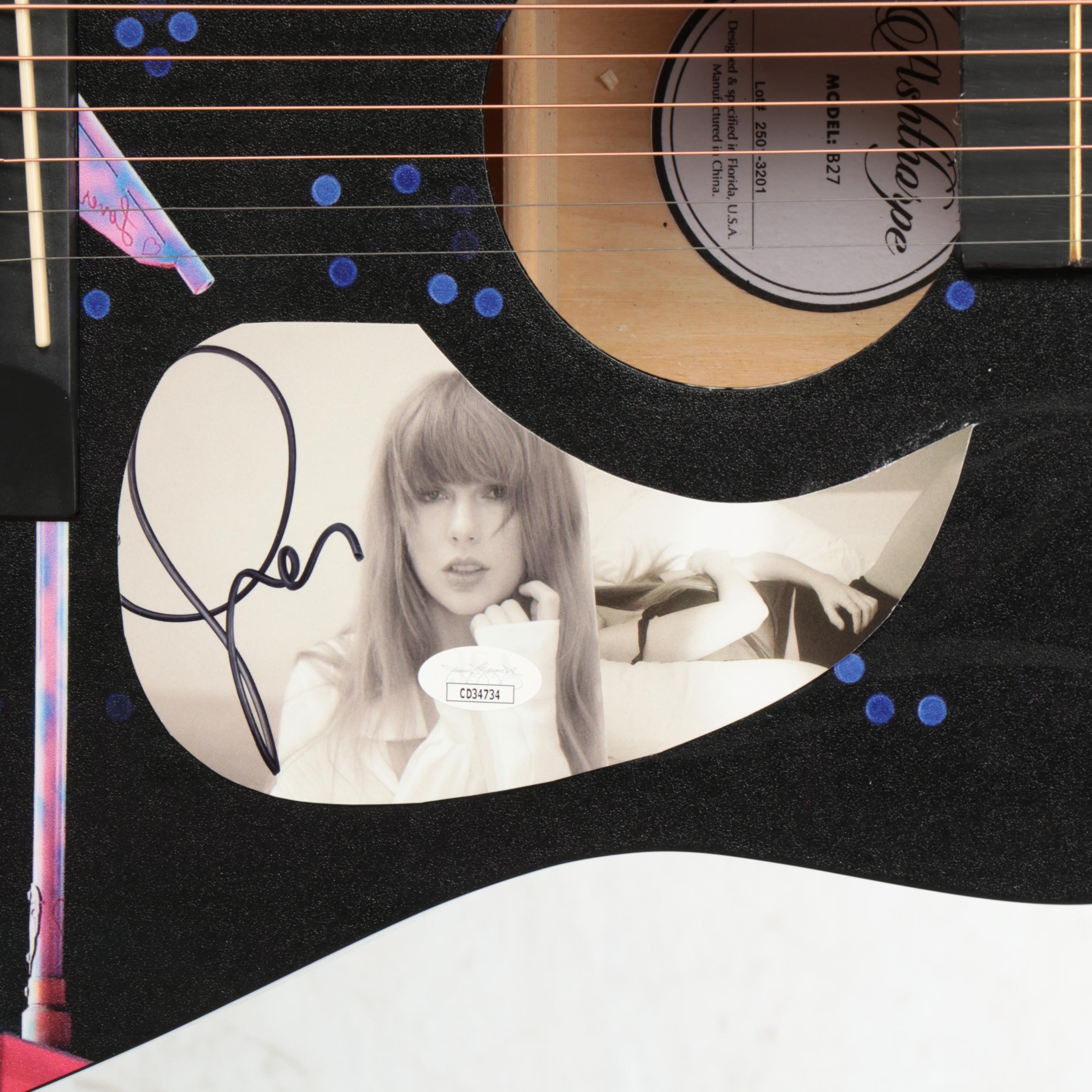 Taylor Swift Decal-Signed "The Eras Tour" Ashthorpe Acoustic Guitar, JSA