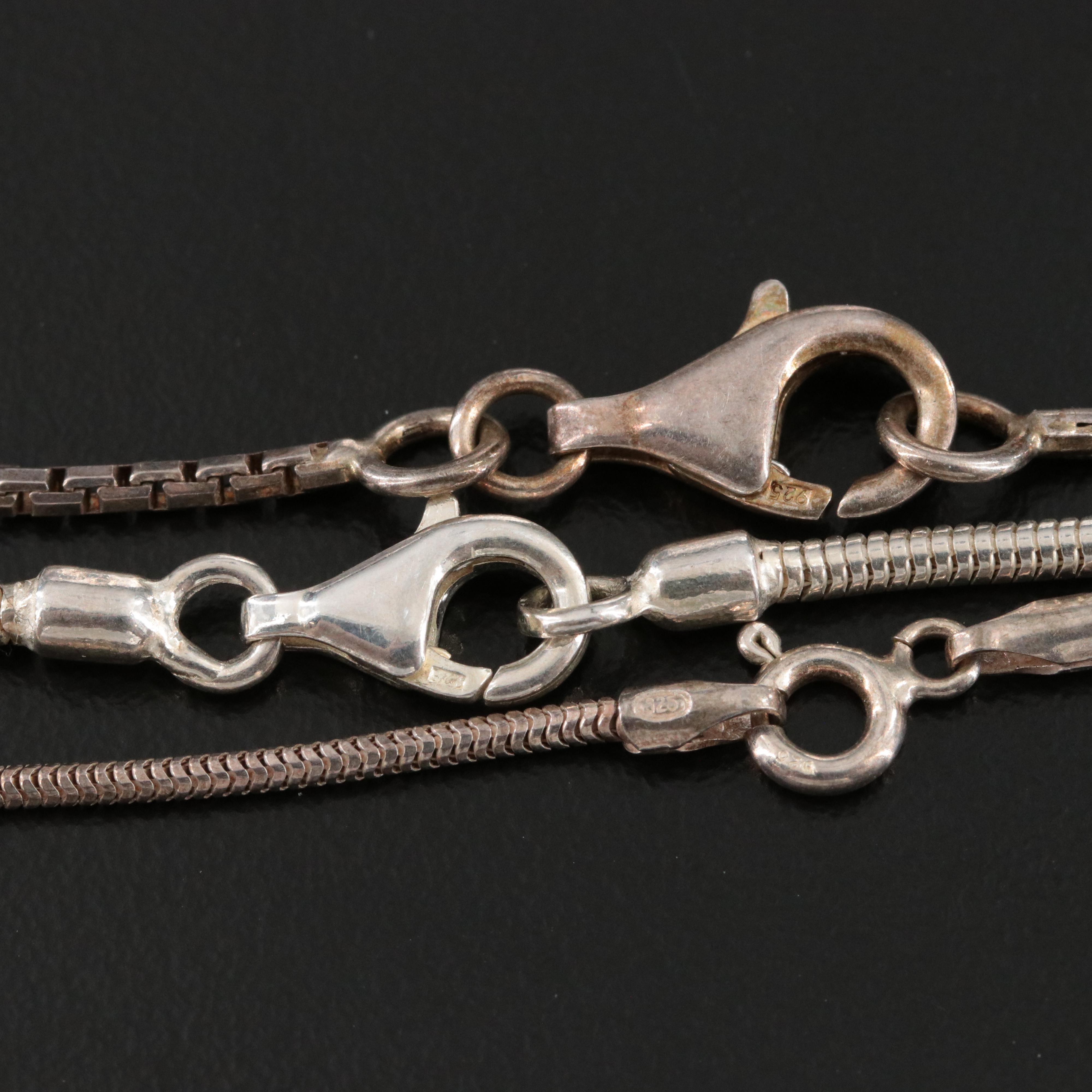 Sterling Mother-of-Pearl, Modavite and Garnet Necklace Selection