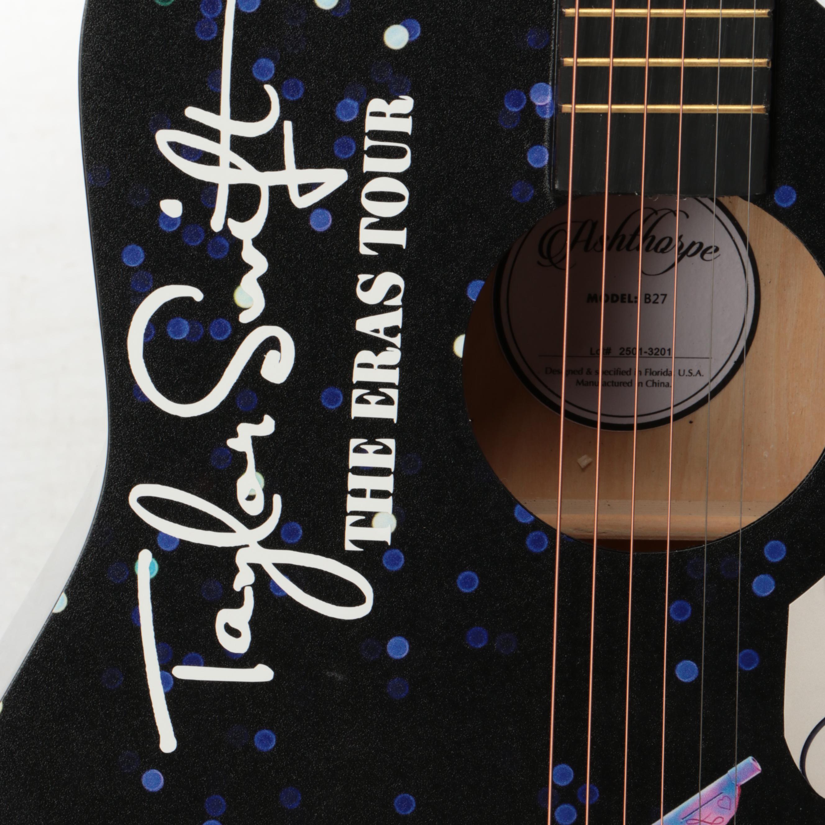 Taylor Swift Decal-Signed "The Eras Tour" Ashthorpe Acoustic Guitar, JSA