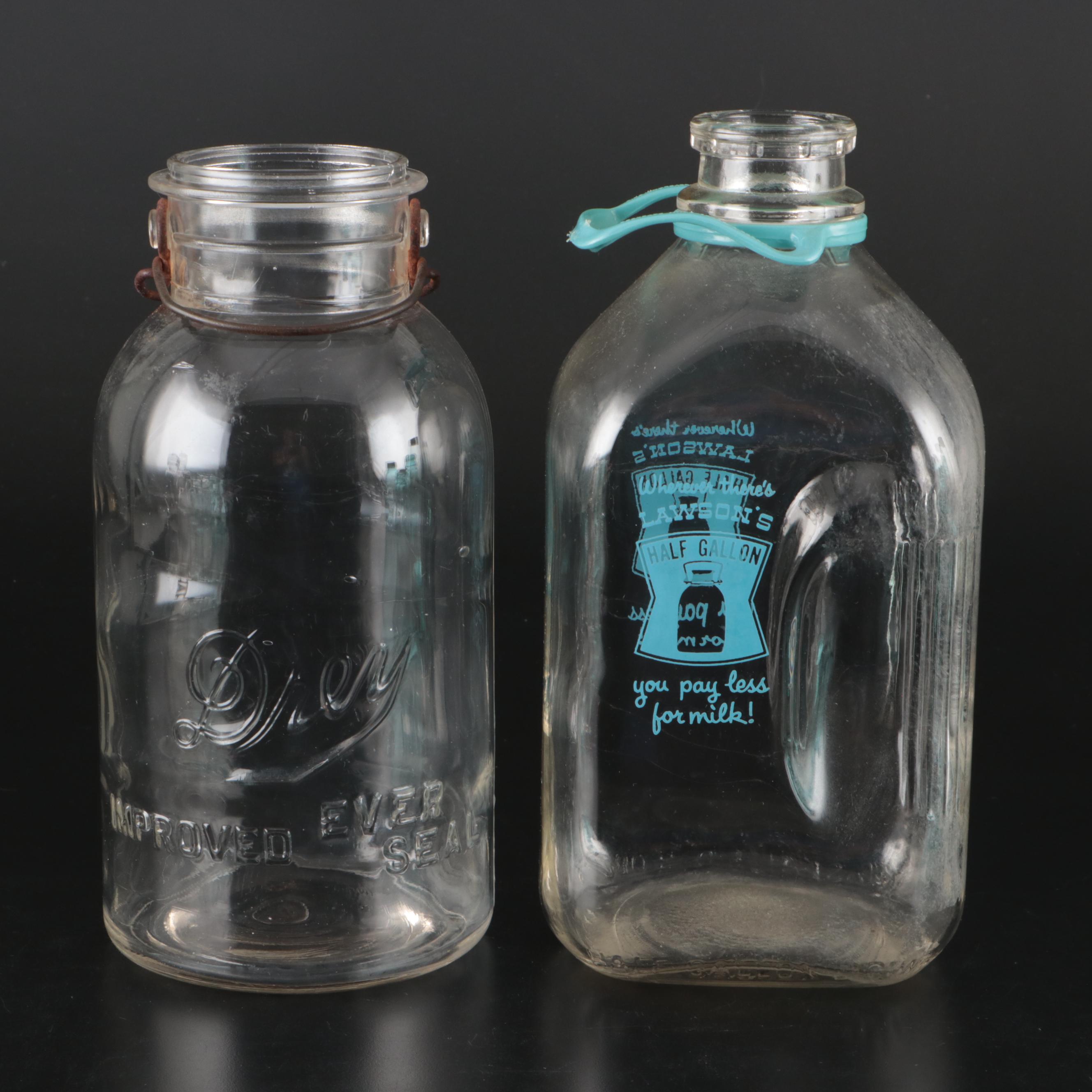 Ball, Atlas, Drey and Other Glass Food Storage Jars and Bottles