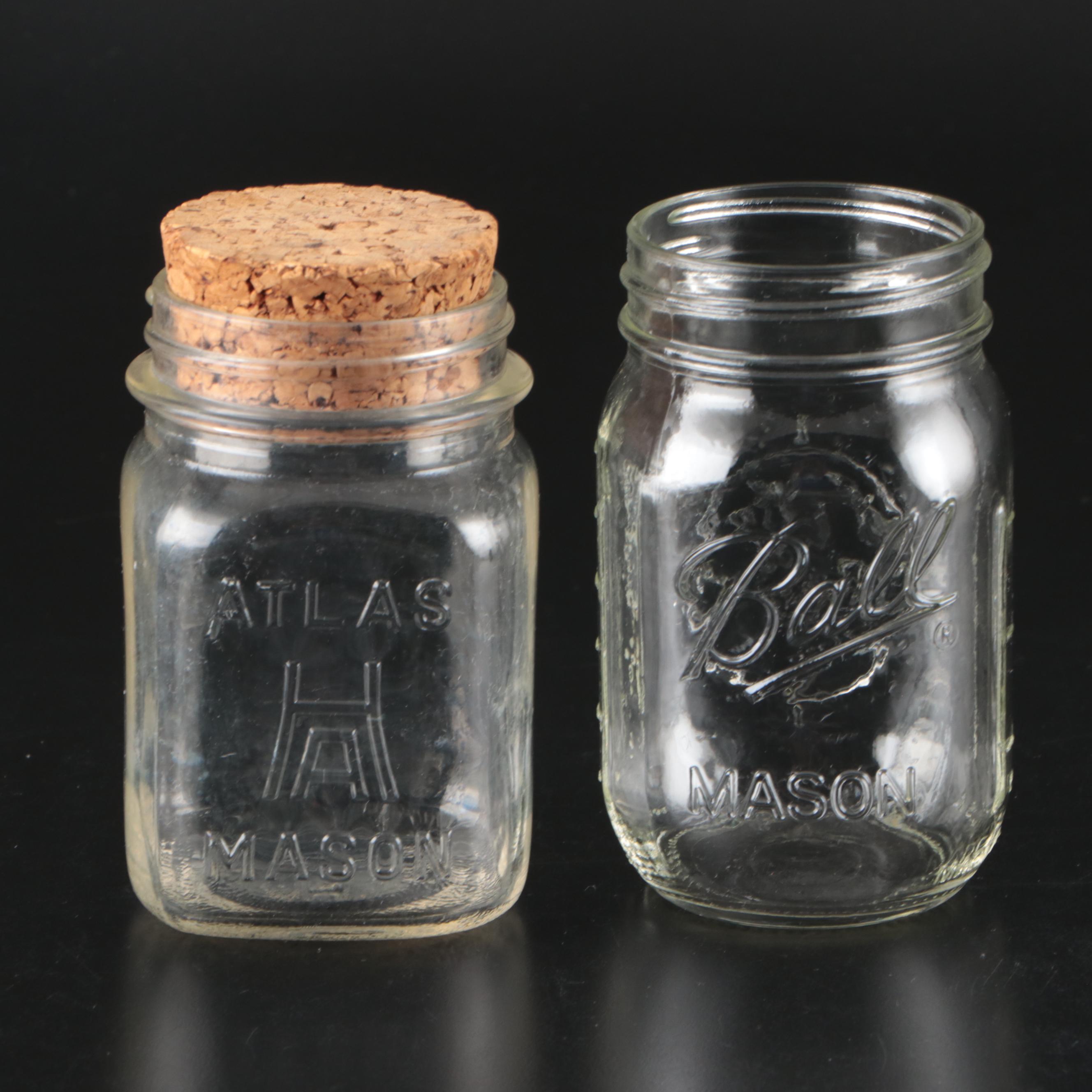 Ball, Atlas, Drey and Other Glass Food Storage Jars and Bottles