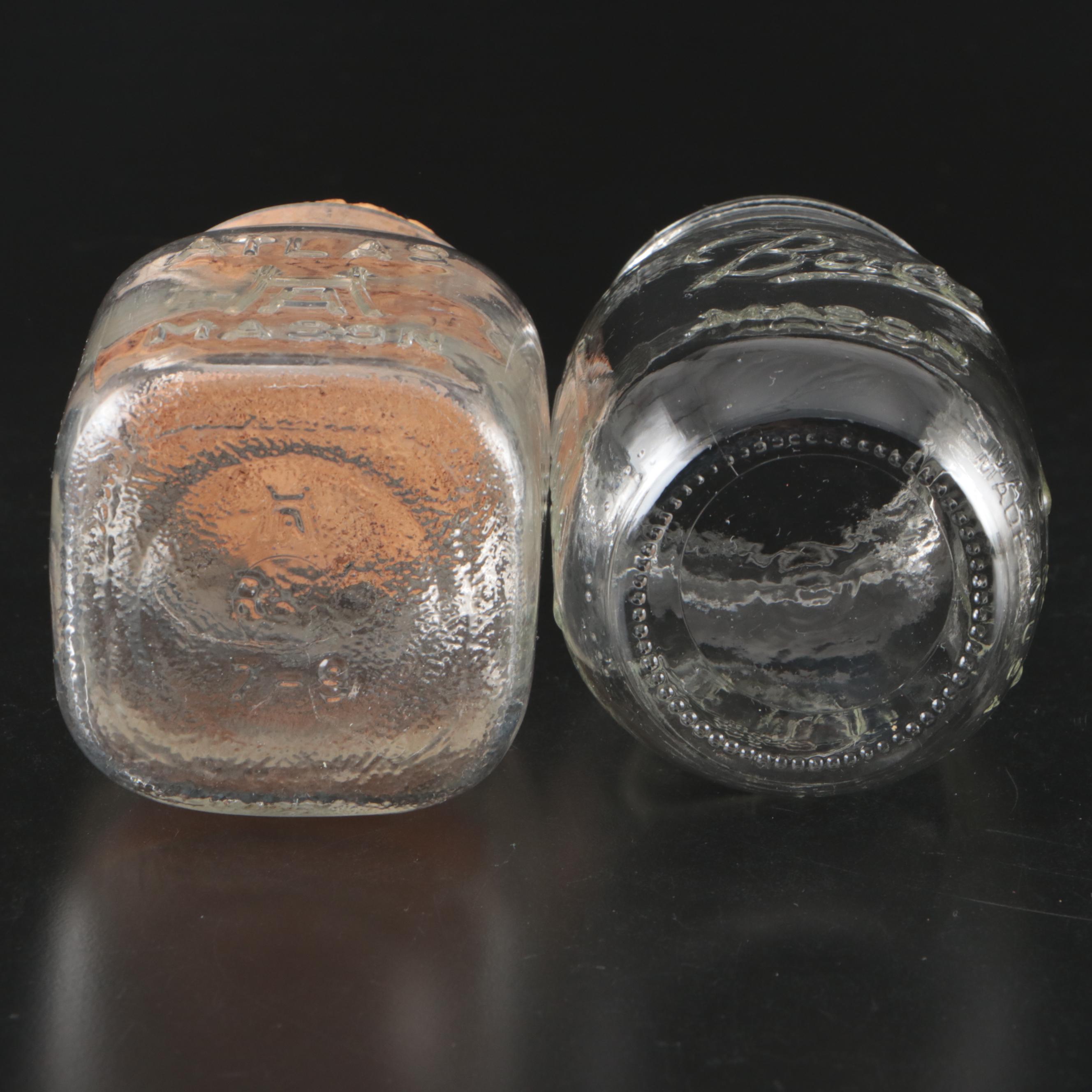 Ball, Atlas, Drey and Other Glass Food Storage Jars and Bottles