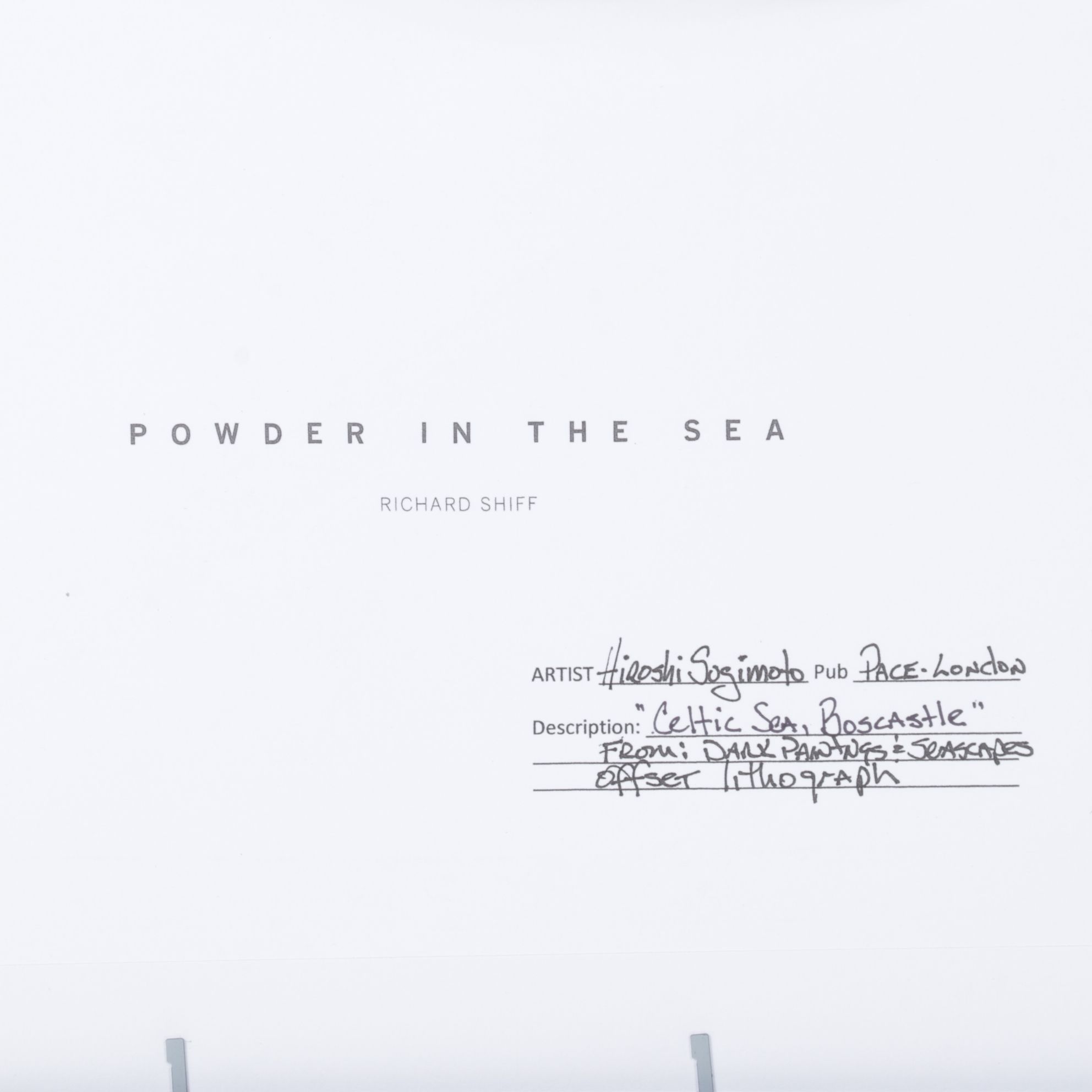 Hiroshi Sugimoto Offset Lithograph "Celtic Sea, Boscastle"