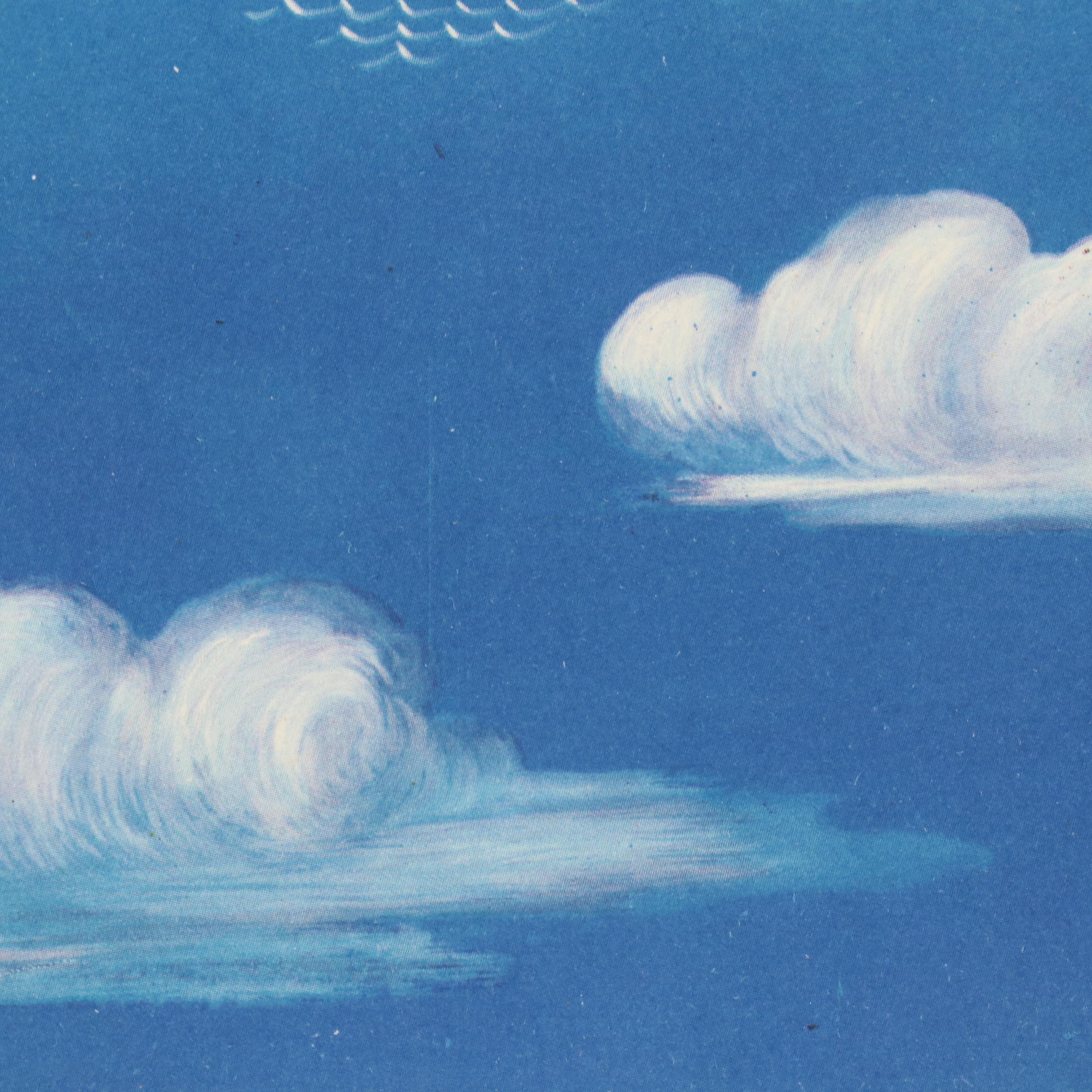 Air France Offset Lithograph "Amérique du Sud," Mid-20th Century