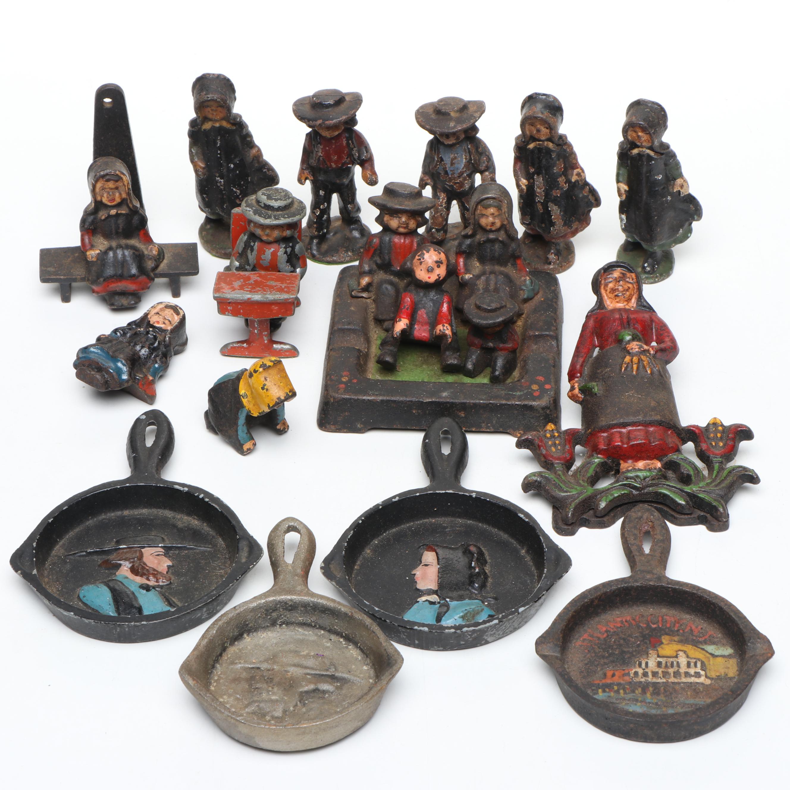 John Wright and Other Cast Iron Ashtrays with More Cast Iron Décor