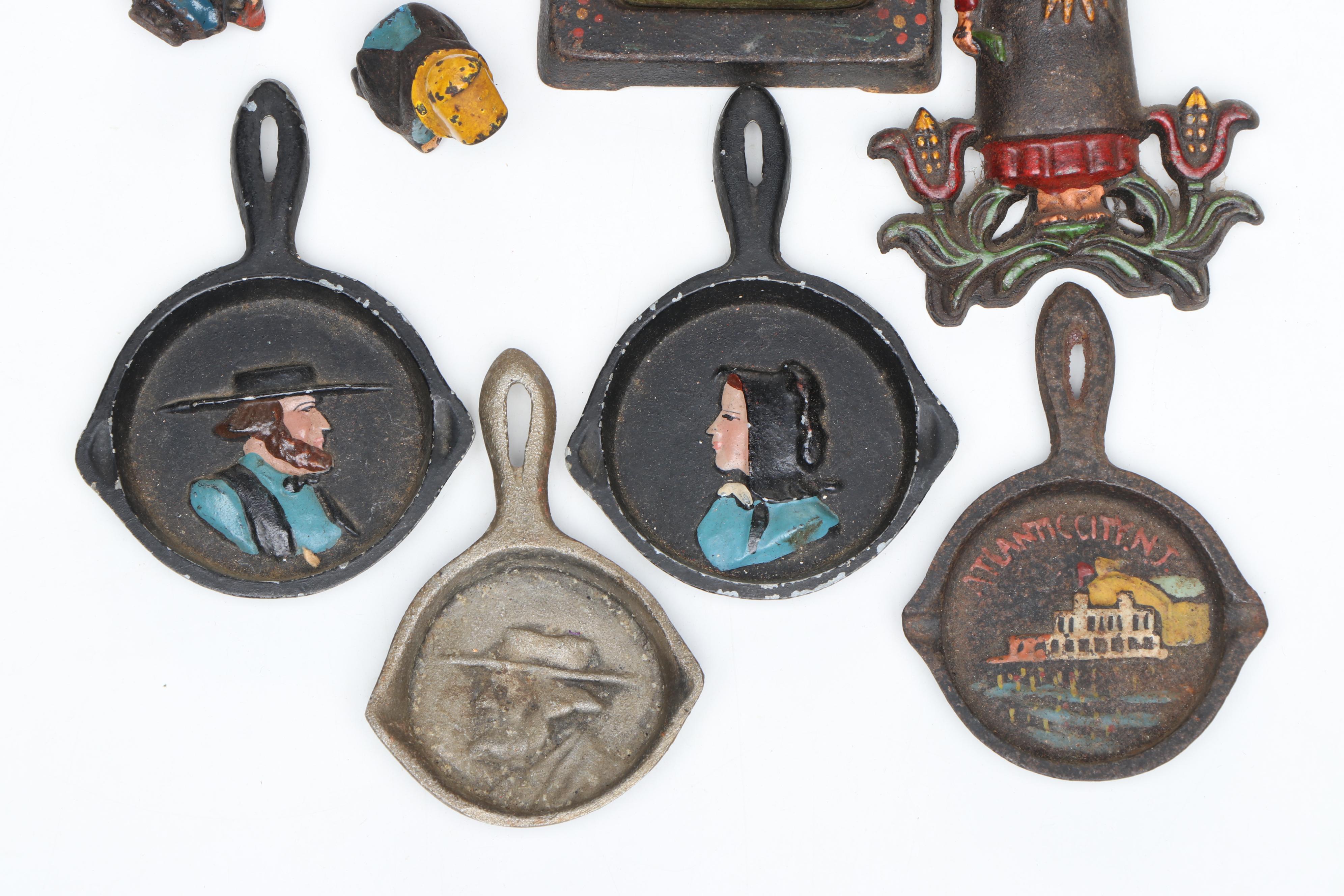 John Wright and Other Cast Iron Ashtrays with More Cast Iron Décor
