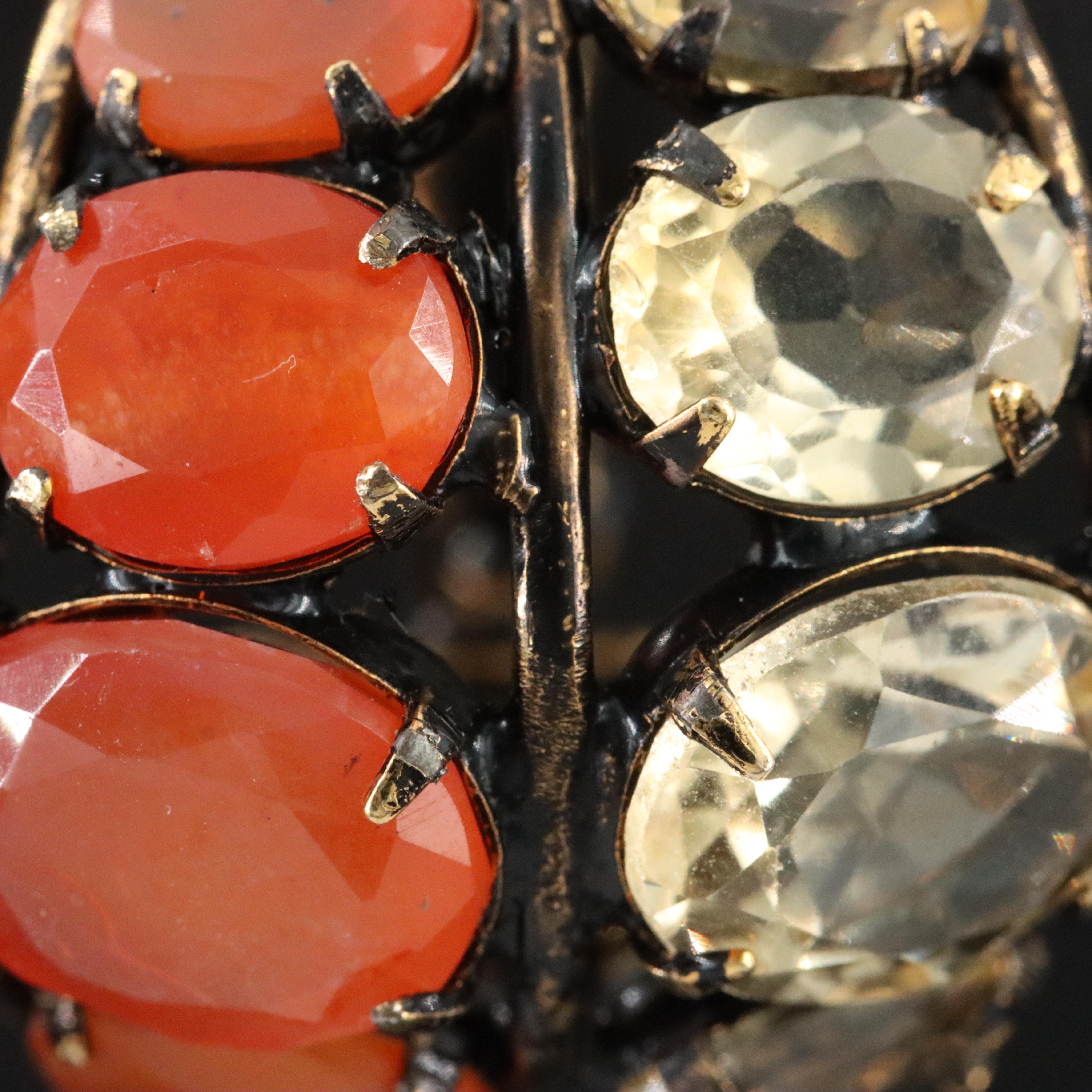 Iradj Moini Citrine and Carnelian Hoop Earrings