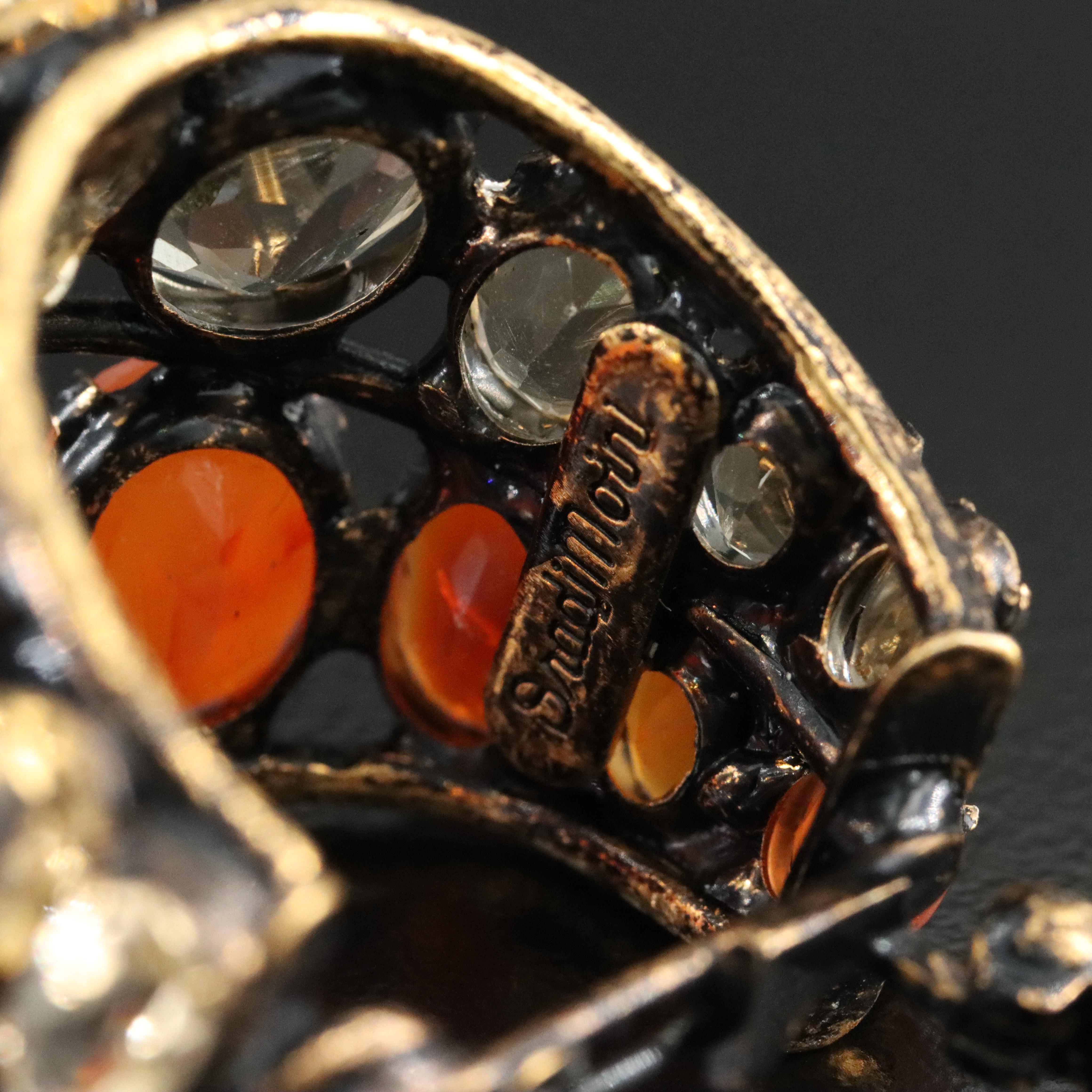 Iradj Moini Citrine and Carnelian Hoop Earrings