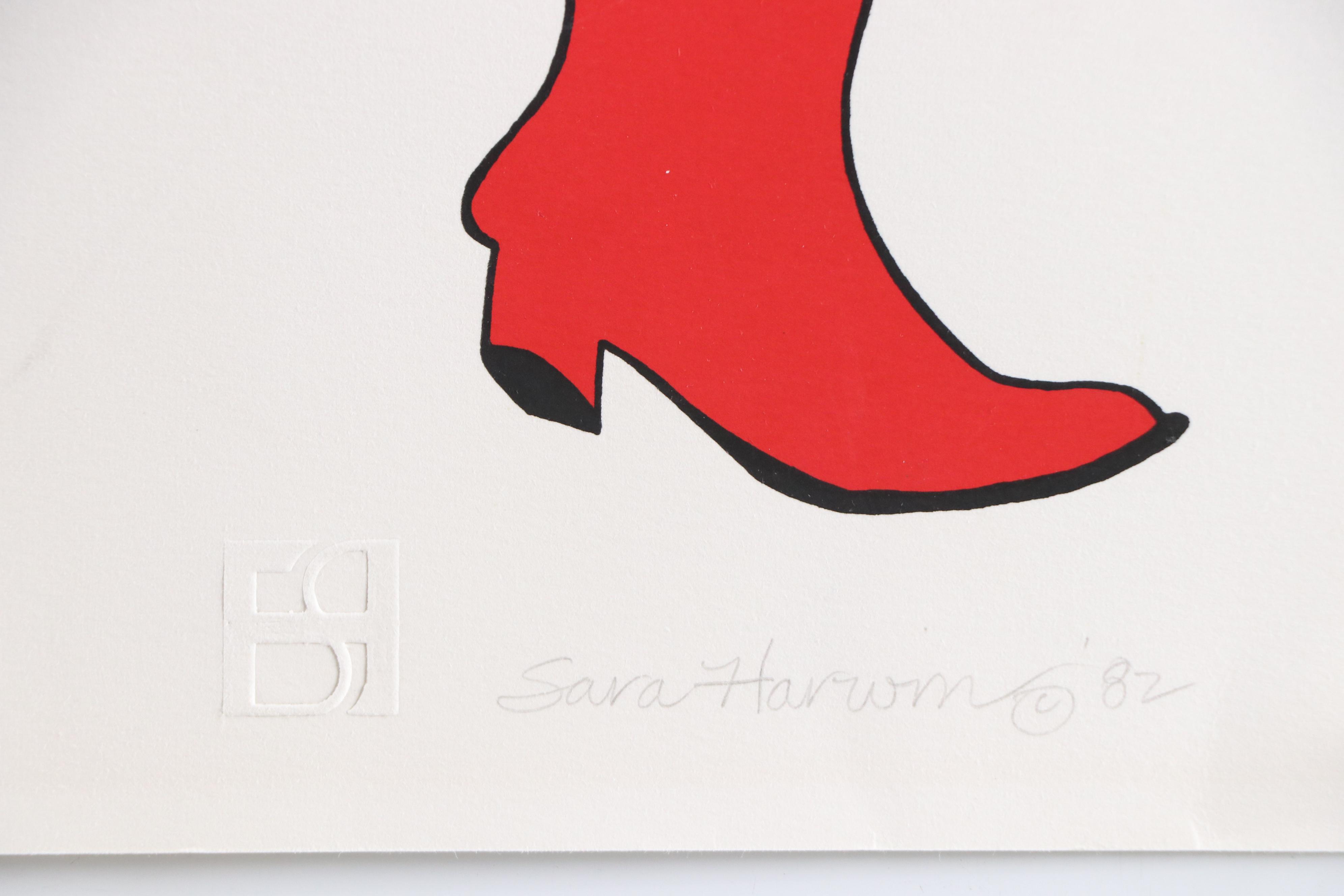 Sara Harwin Serigraph "Dancers of Dubrovnik," 1982