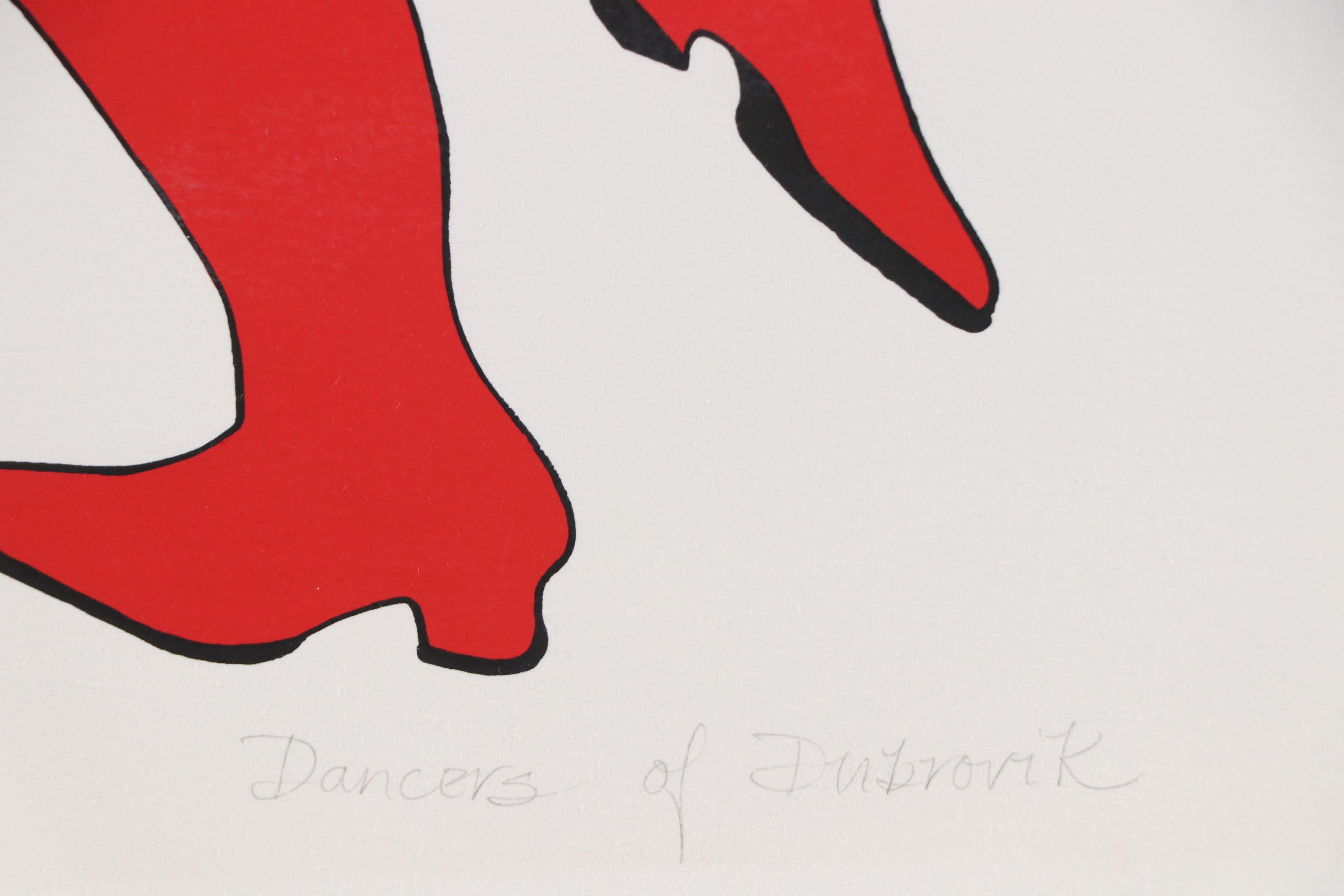 Sara Harwin Serigraph "Dancers of Dubrovnik," 1982