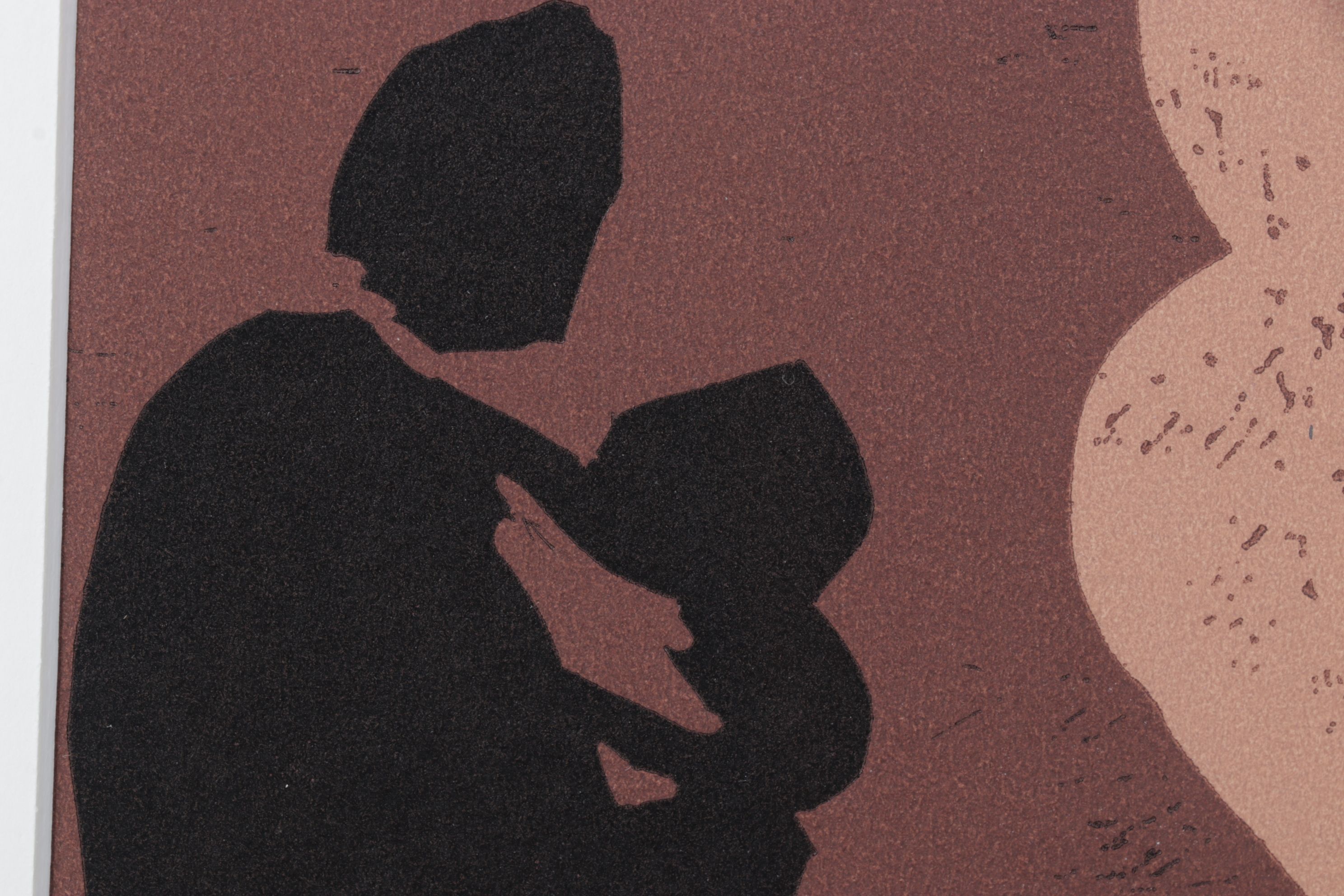 Pablo Picasso Linoleum Cut "Mother and Child With Dancer and Flute Player"