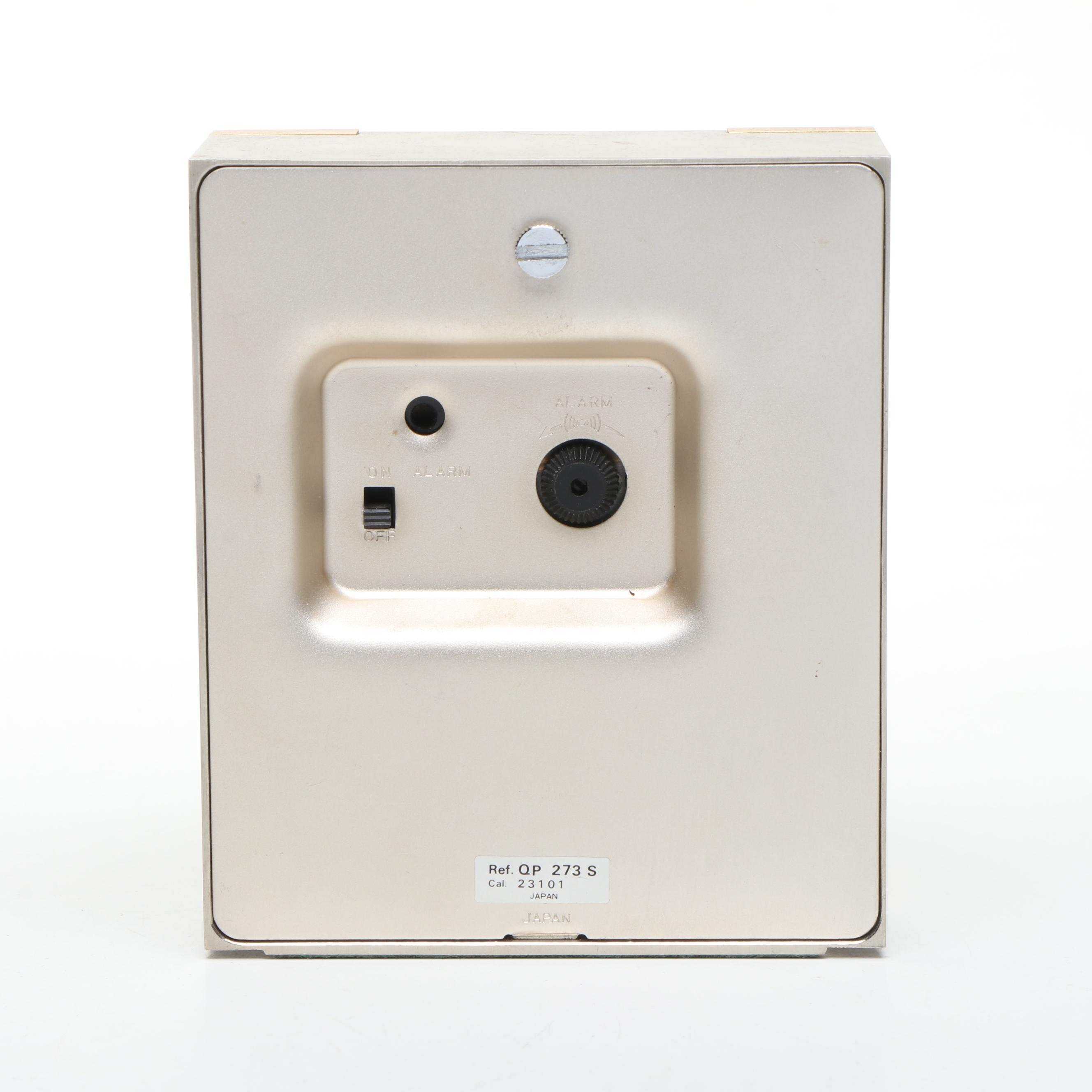 Seiko Stainless Steel and Brass Alarm Clock