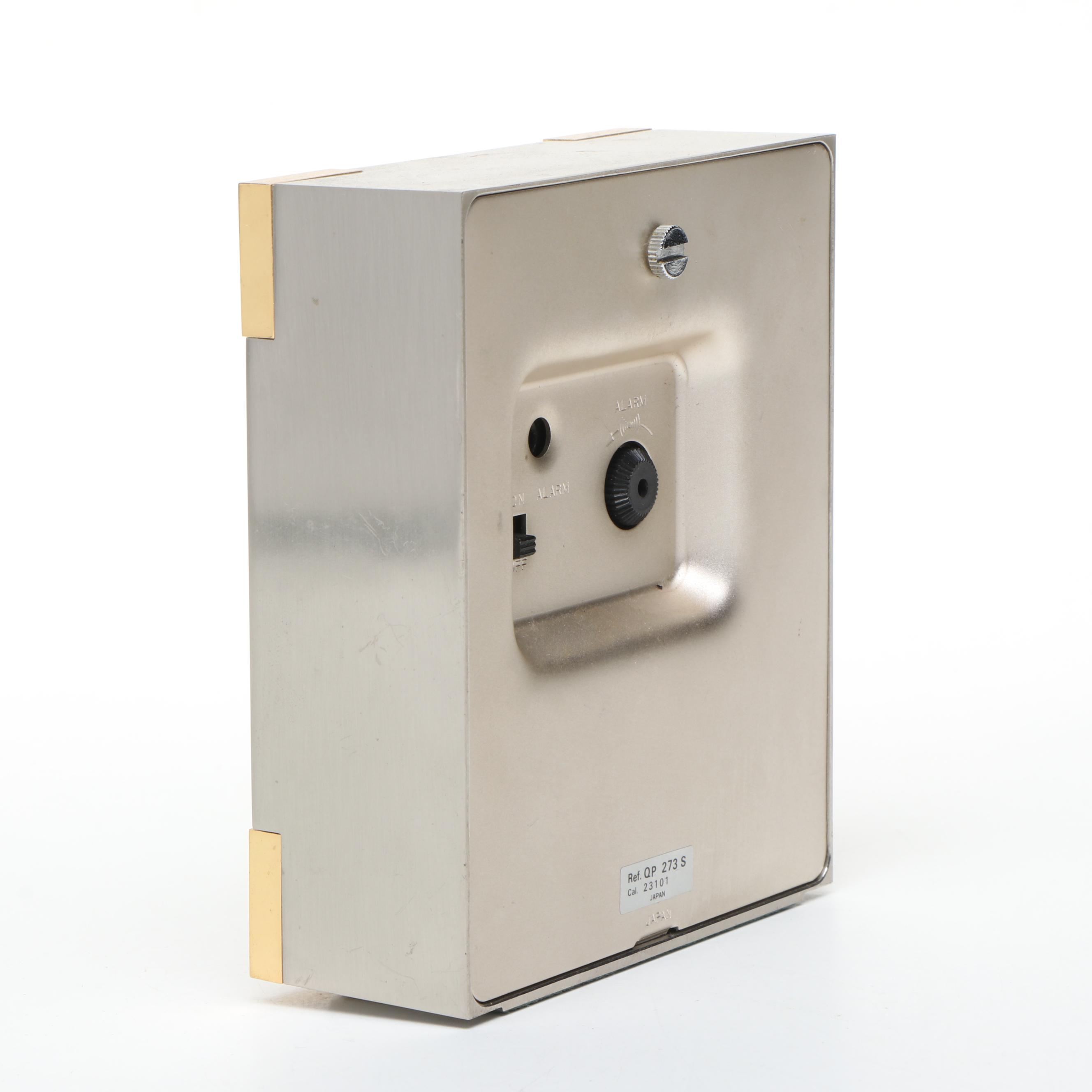 Seiko Stainless Steel and Brass Alarm Clock