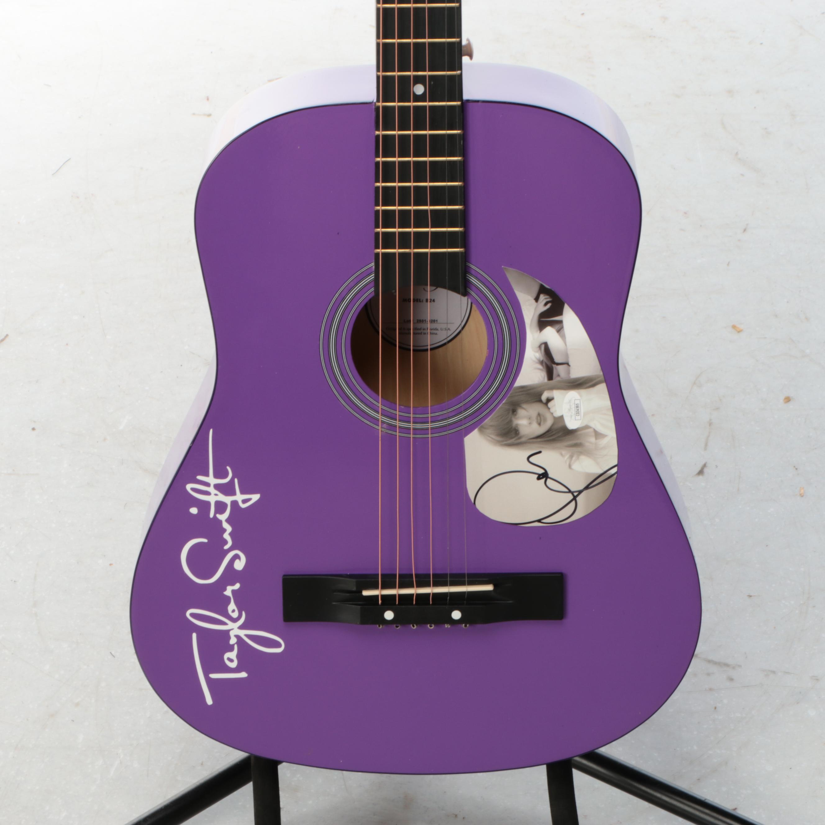 Taylor Swift Decal-Signed Ashthorpe Acoustic Guitar, JSA
