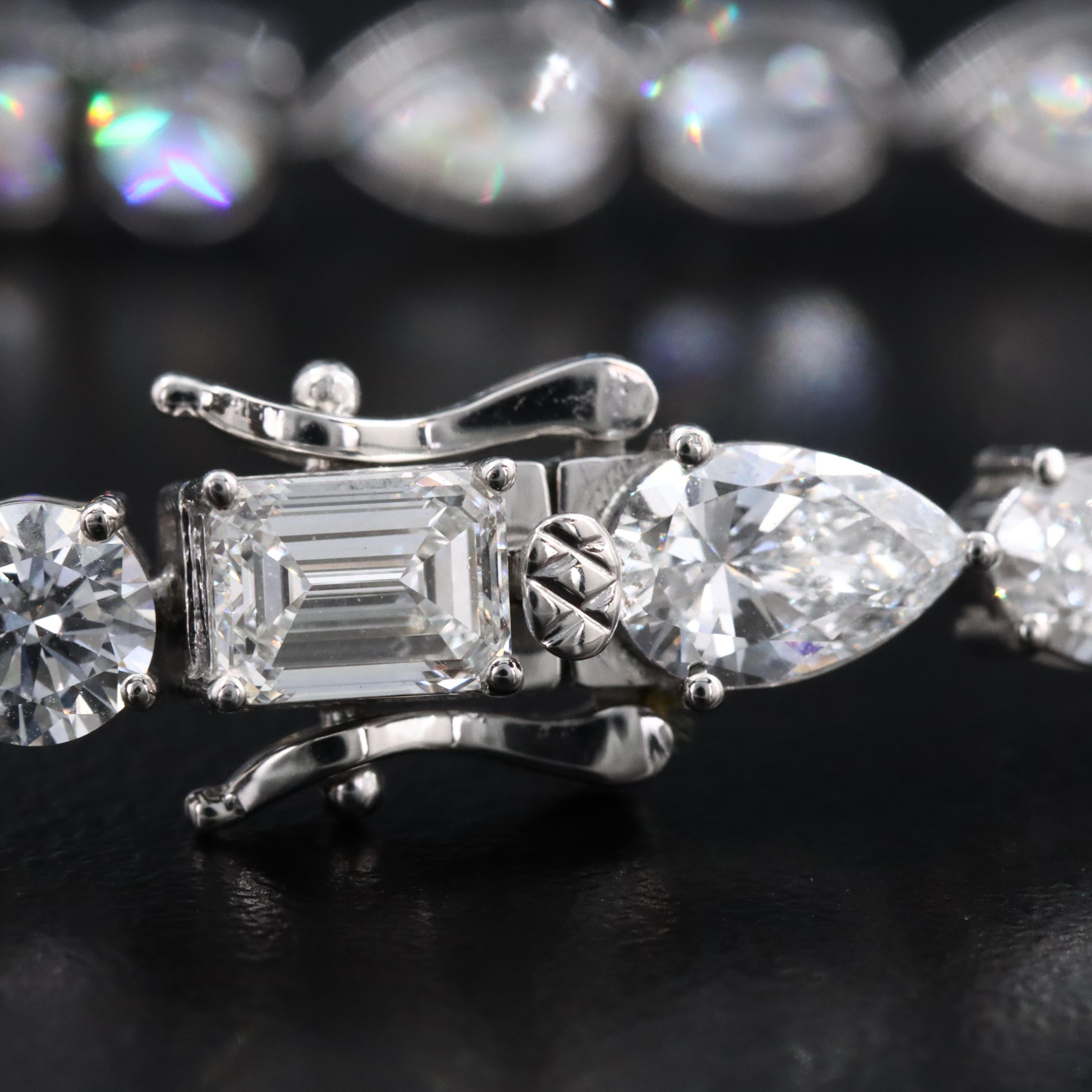 Platinum 14.15 CTW Lab Grown Diamond Bracelet