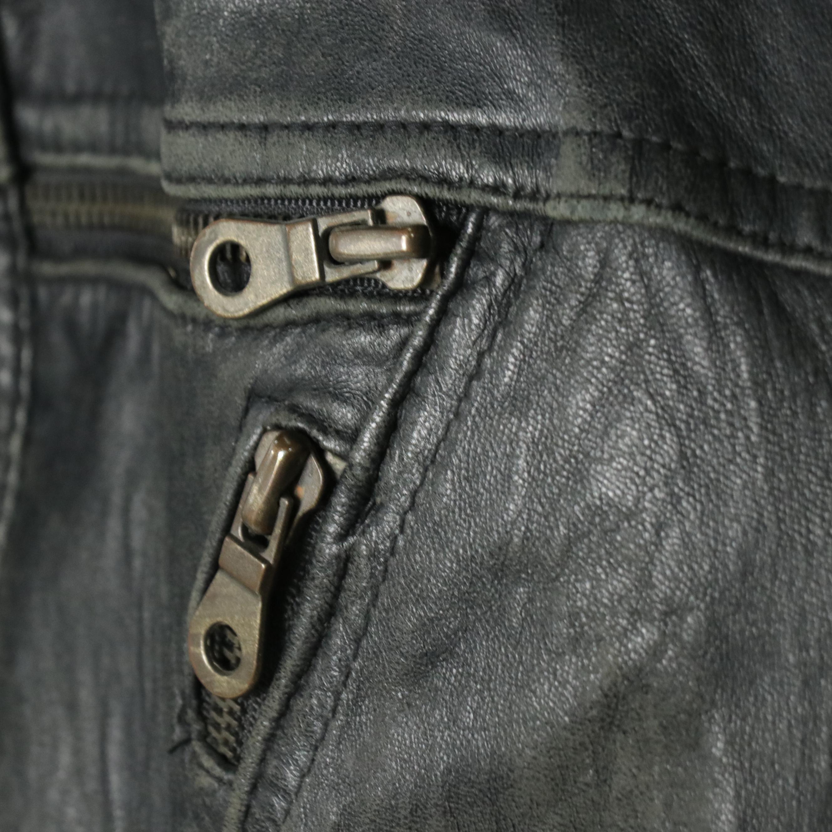 The Limited Black Leather Belted Moto Jacket