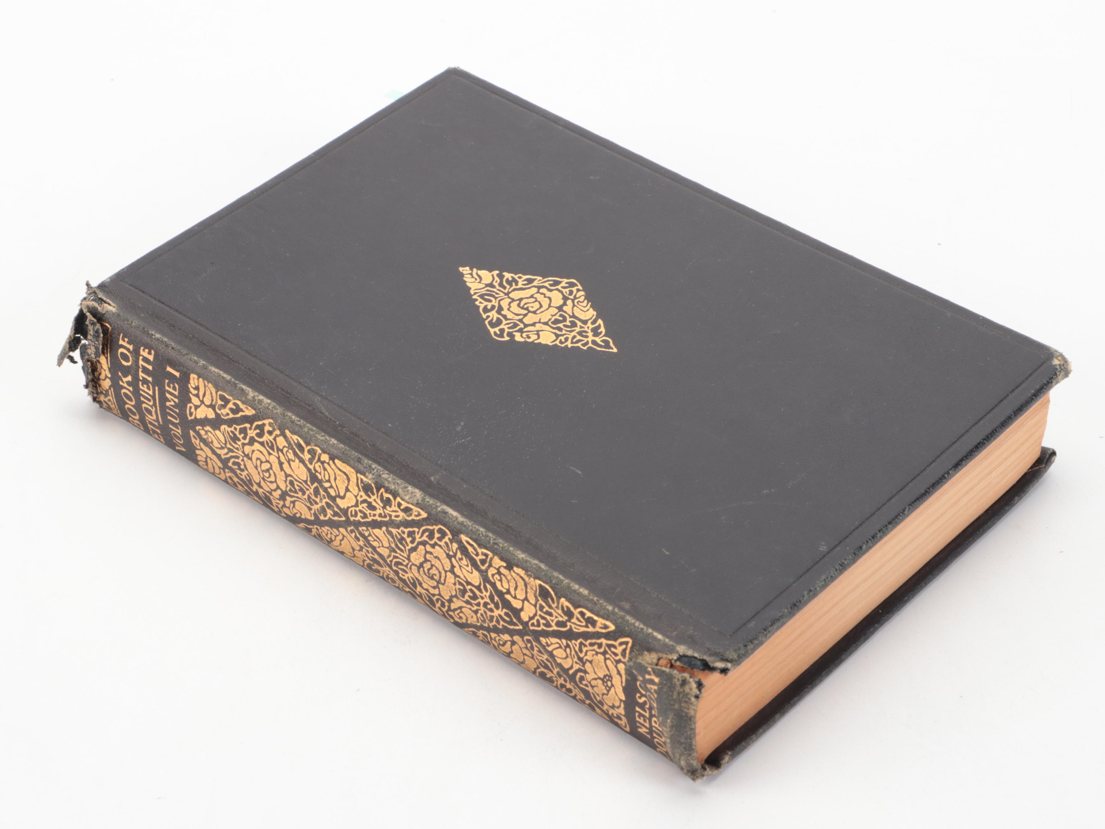 Illustrated "Book of Etiquette" Two-Volume Set by Lillian Eichler, 1922