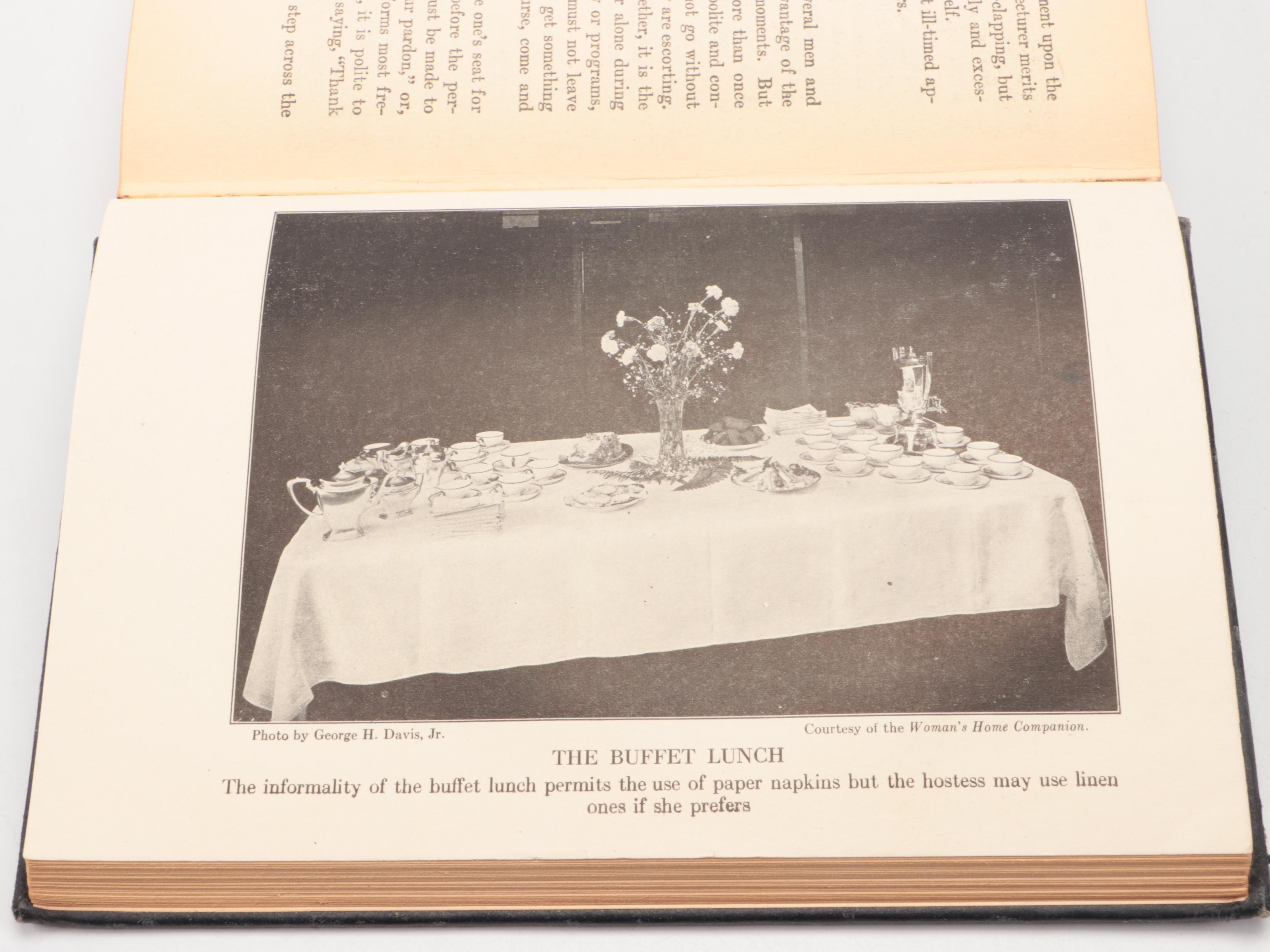 Illustrated "Book of Etiquette" Two-Volume Set by Lillian Eichler, 1922