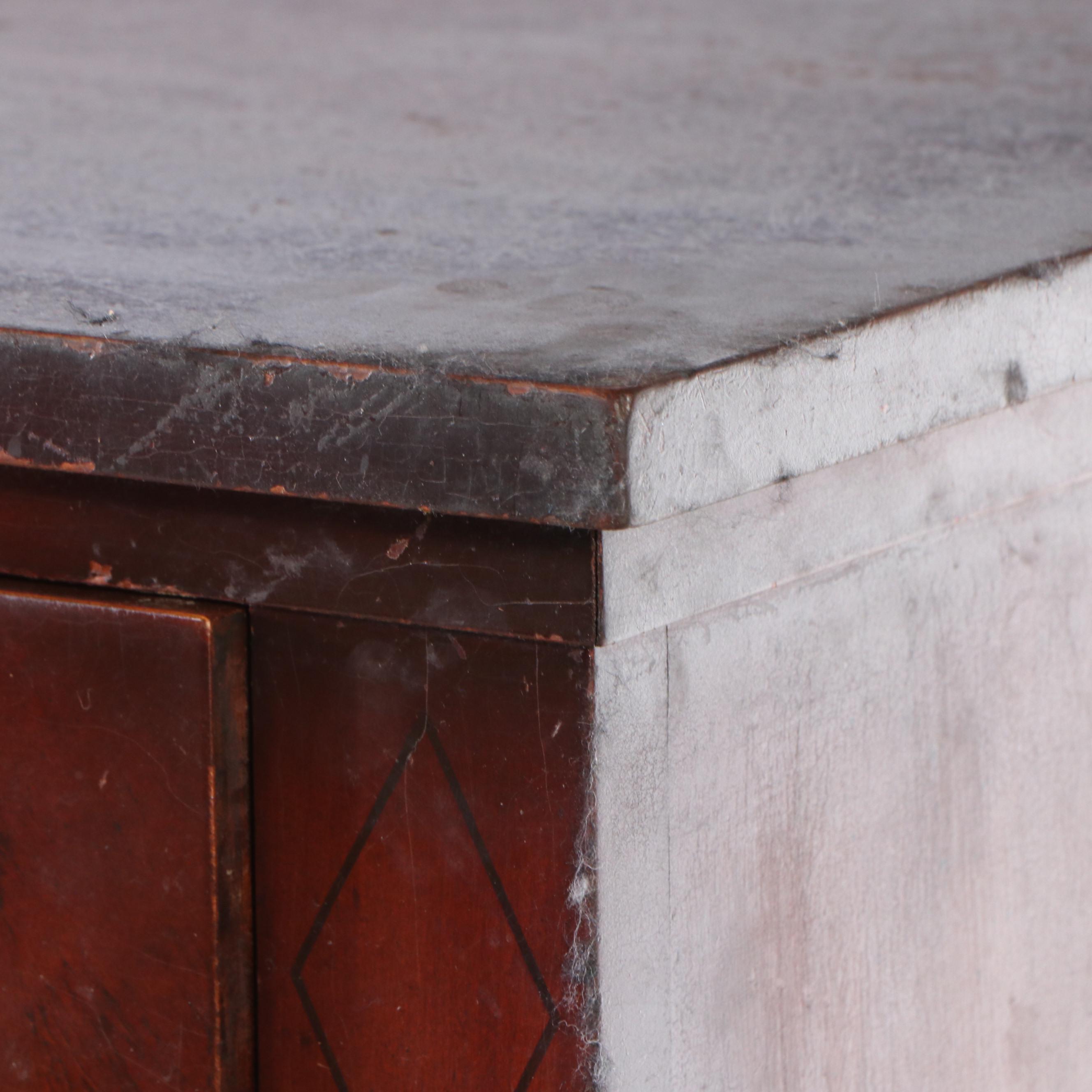 Sheraton Style Mahogany Gentleman's Chest, Mid to Late 20th Century