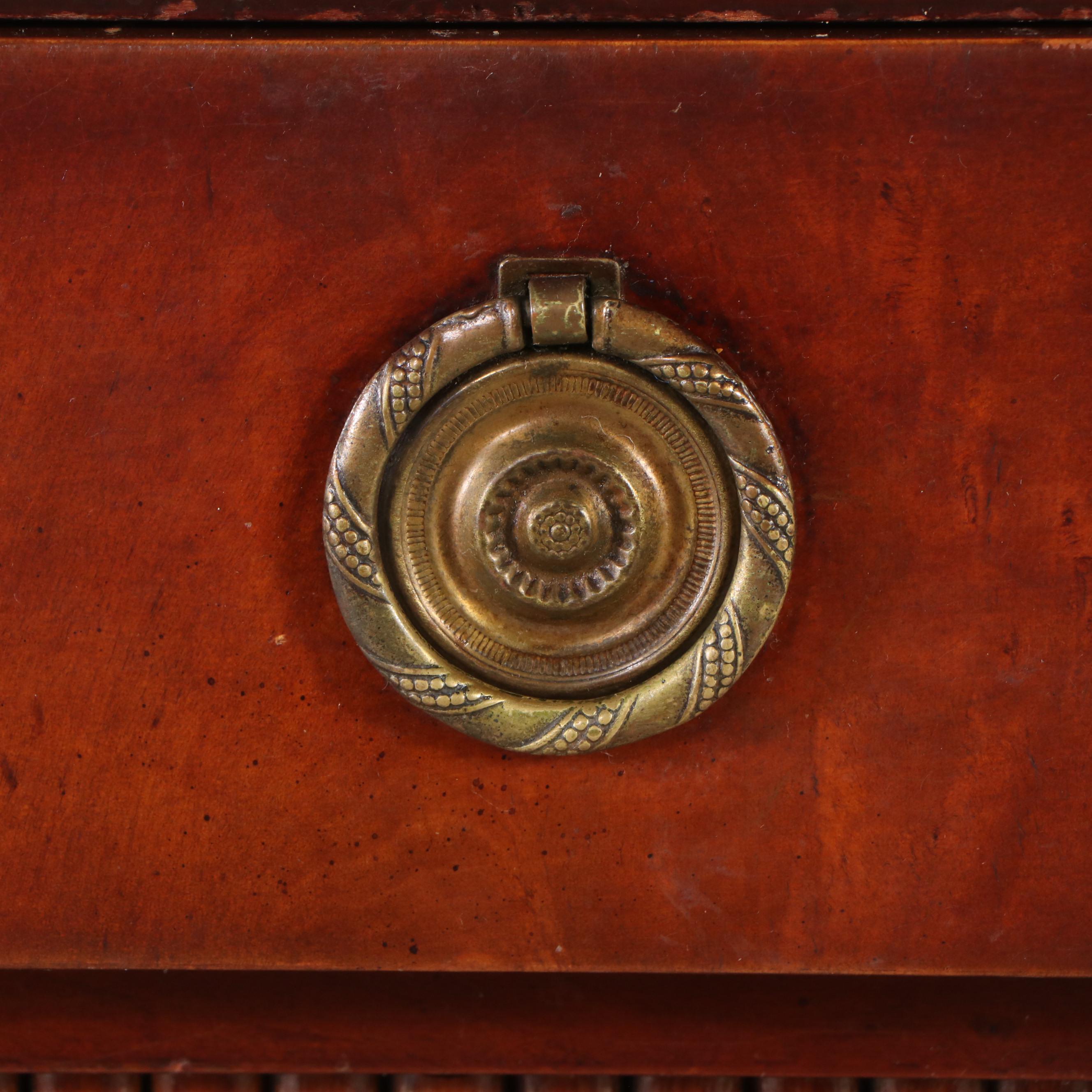 Sheraton Style Mahogany Gentleman's Chest, Mid to Late 20th Century