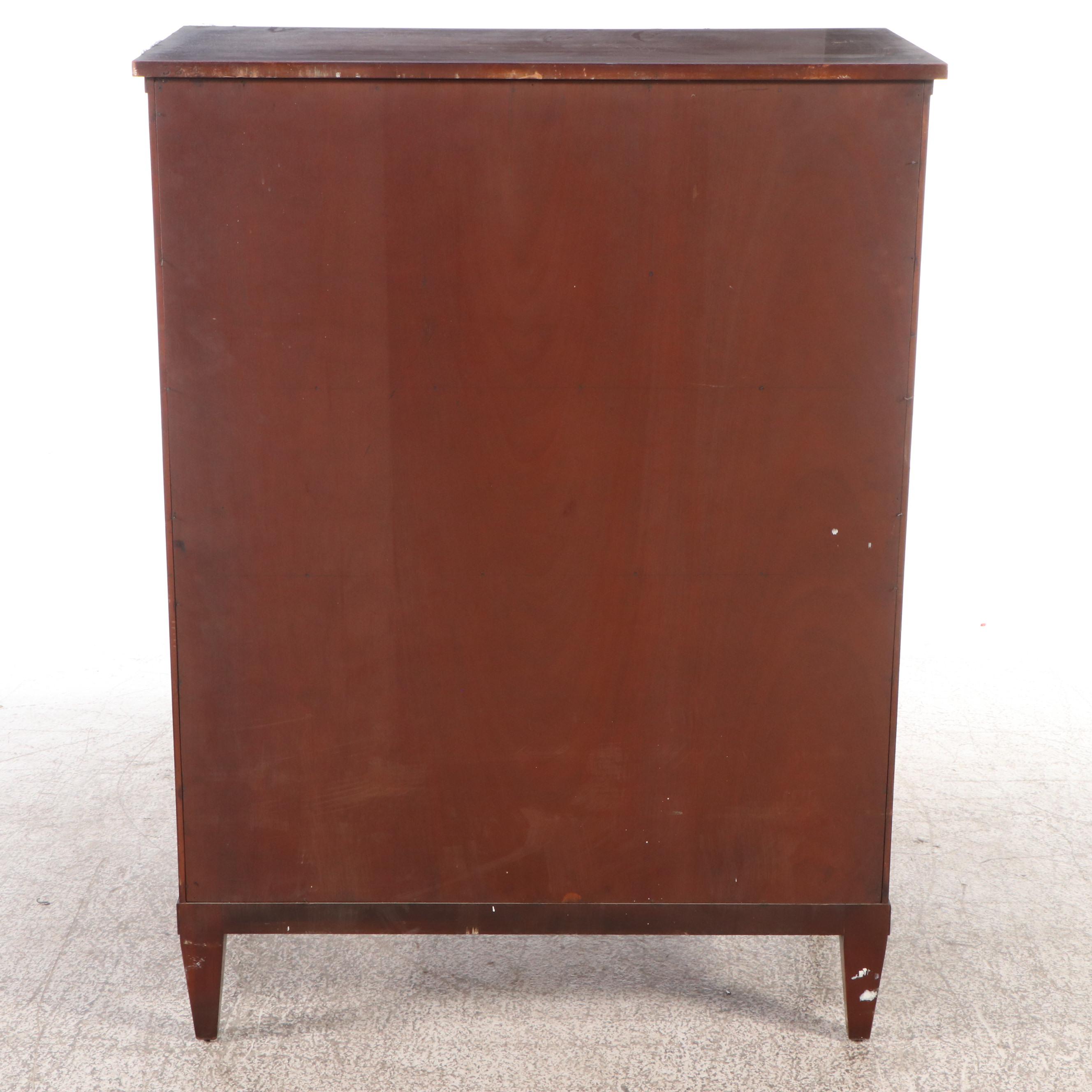 Sheraton Style Mahogany Gentleman's Chest, Mid to Late 20th Century