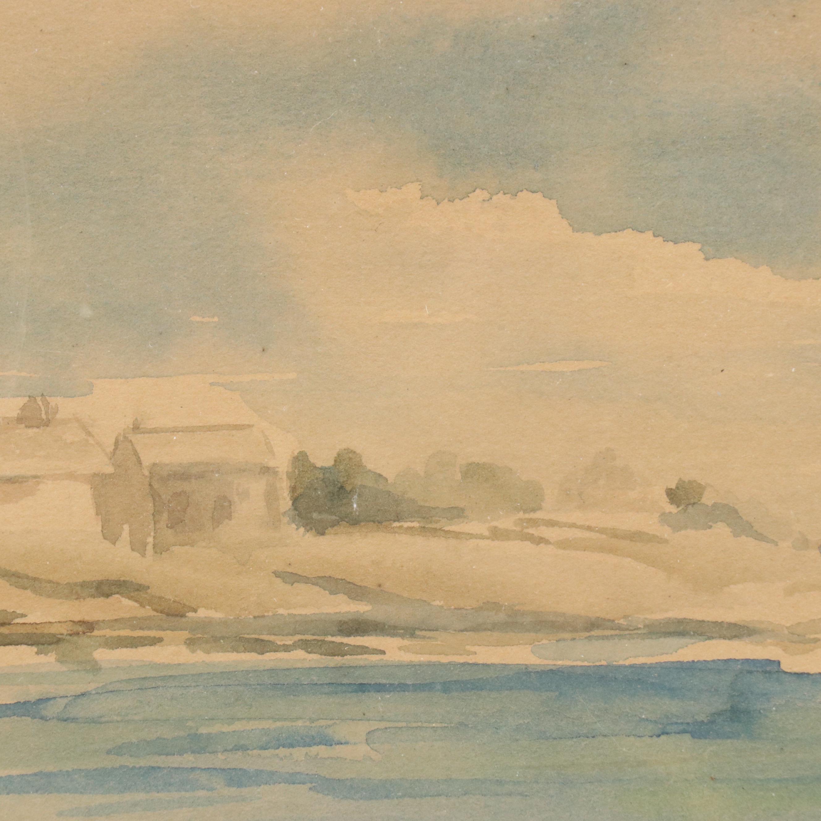 Bessie Higham Coastal Landscape Watercolor Painting