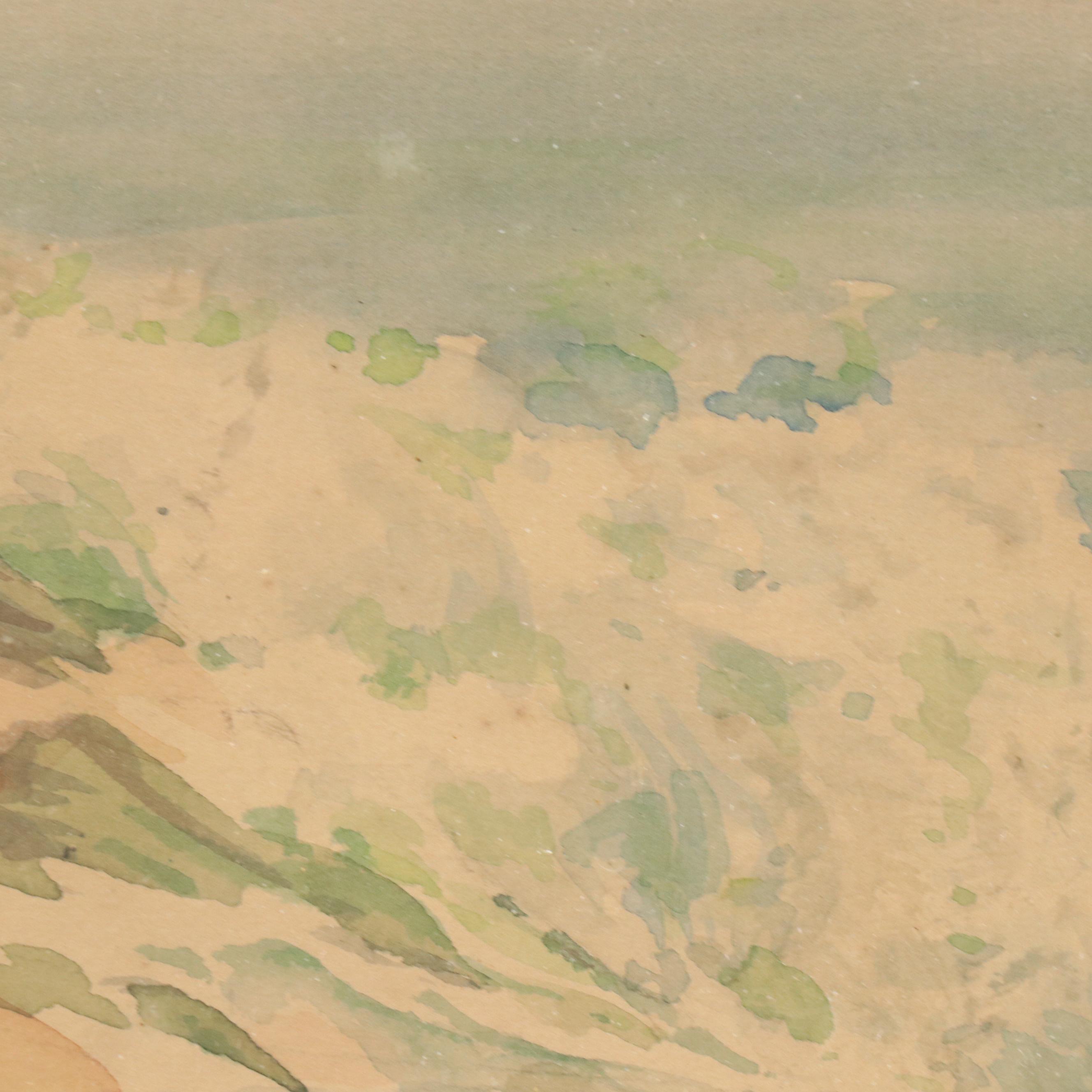 Bessie Higham Coastal Landscape Watercolor Painting