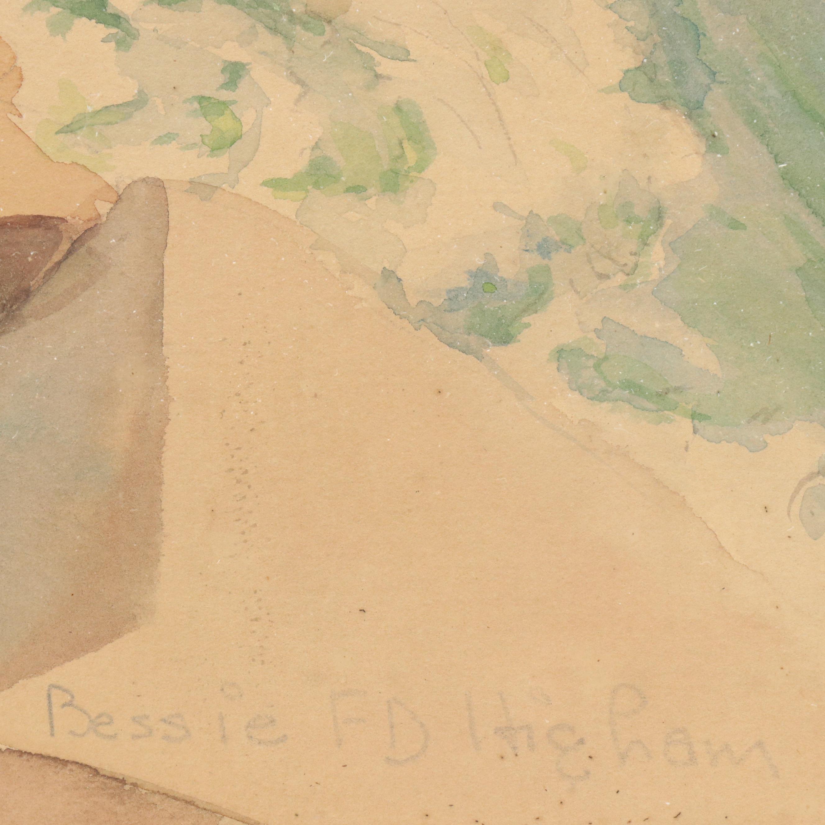 Bessie Higham Coastal Landscape Watercolor Painting