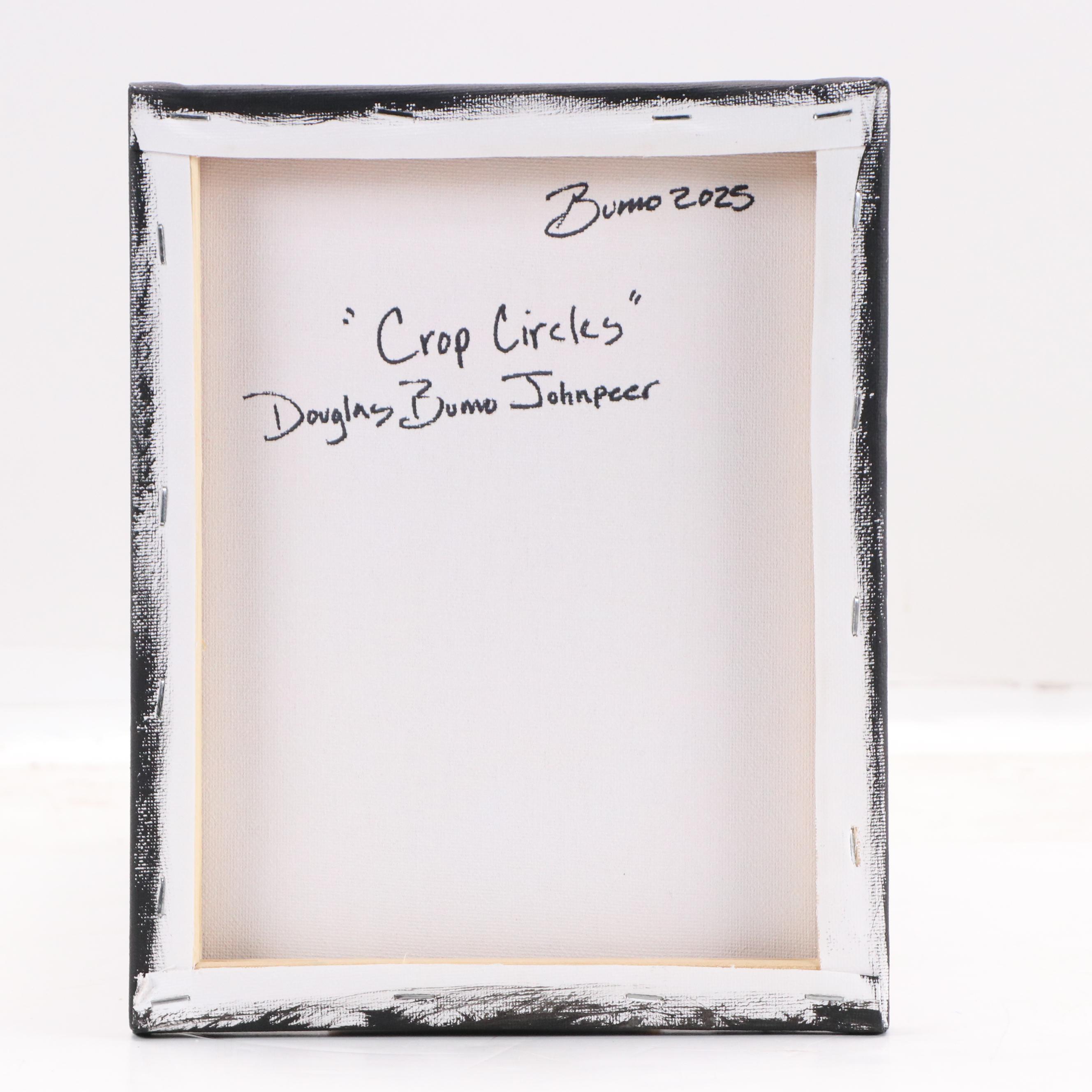 Doug "Bumo" Johnpeer Landscape Oil Painting with UFOs "Crop Circles," 2025