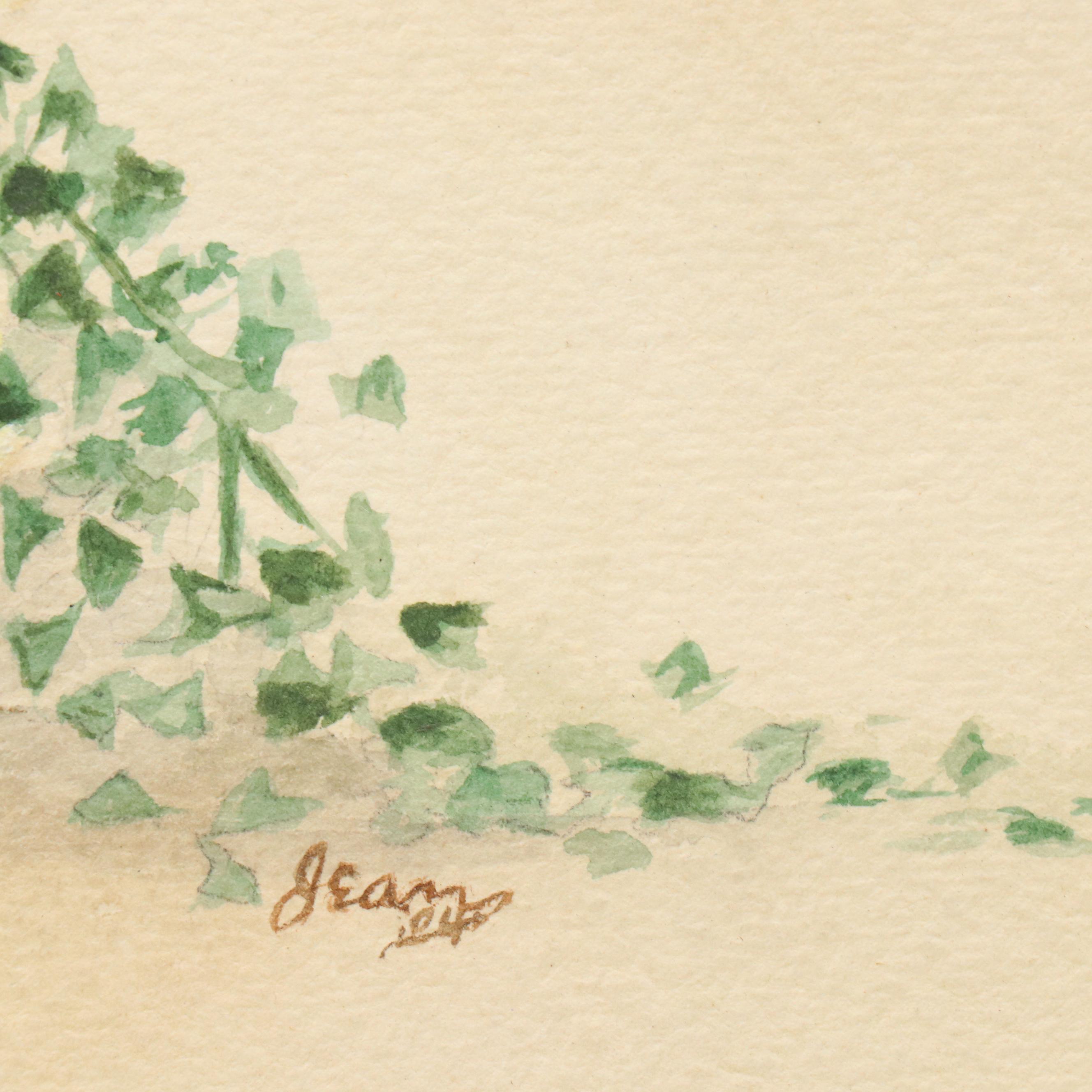 Still Life With Daisies Watercolor Painting