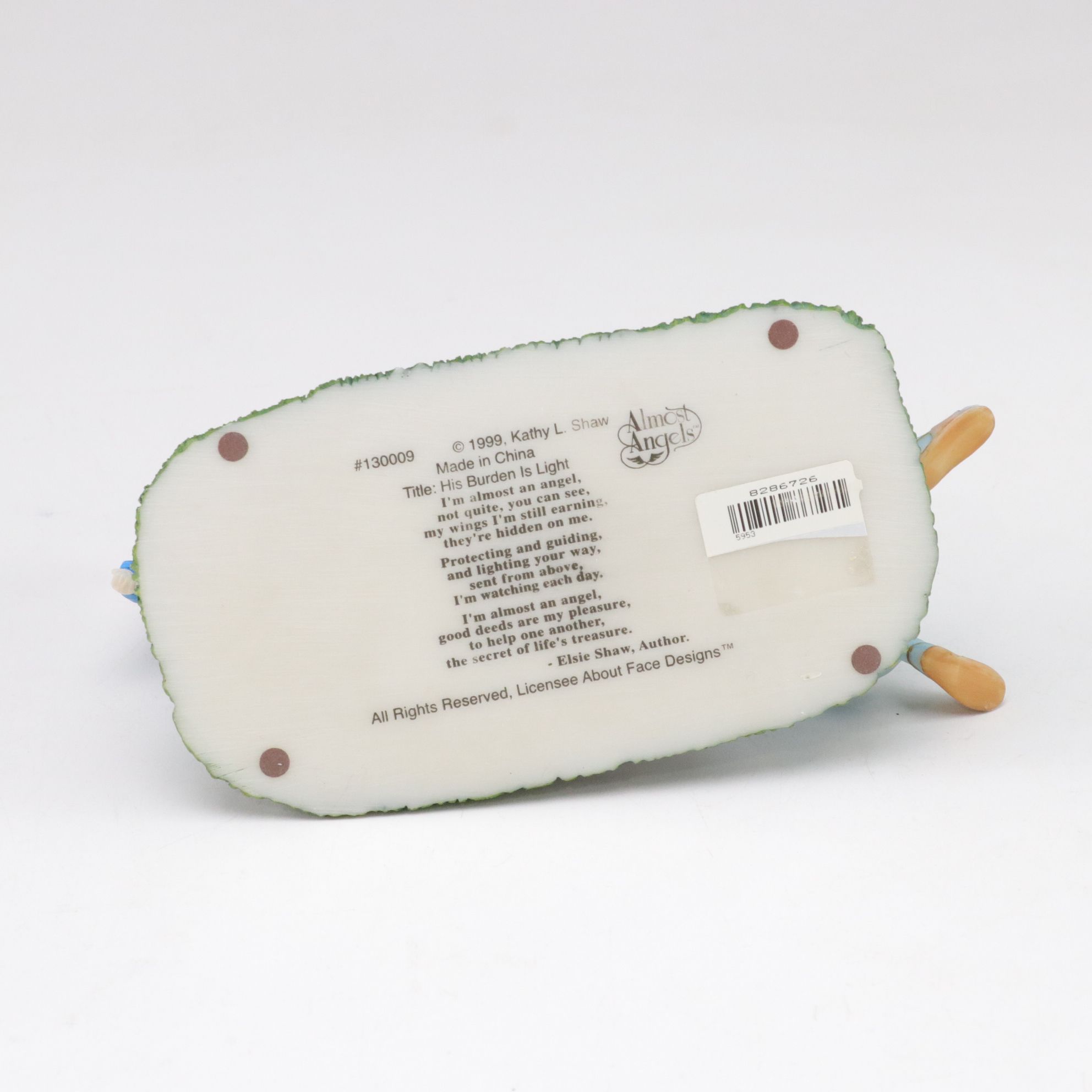 Almost Angels "His Burden is Light" Figurine with "Angel Kisses" Plate and More