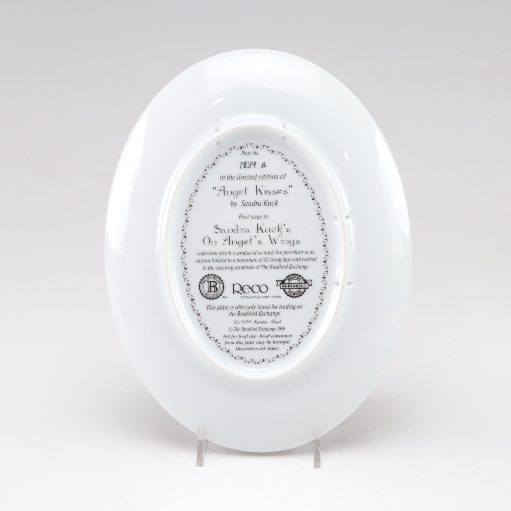 Almost Angels "His Burden is Light" Figurine with "Angel Kisses" Plate and More